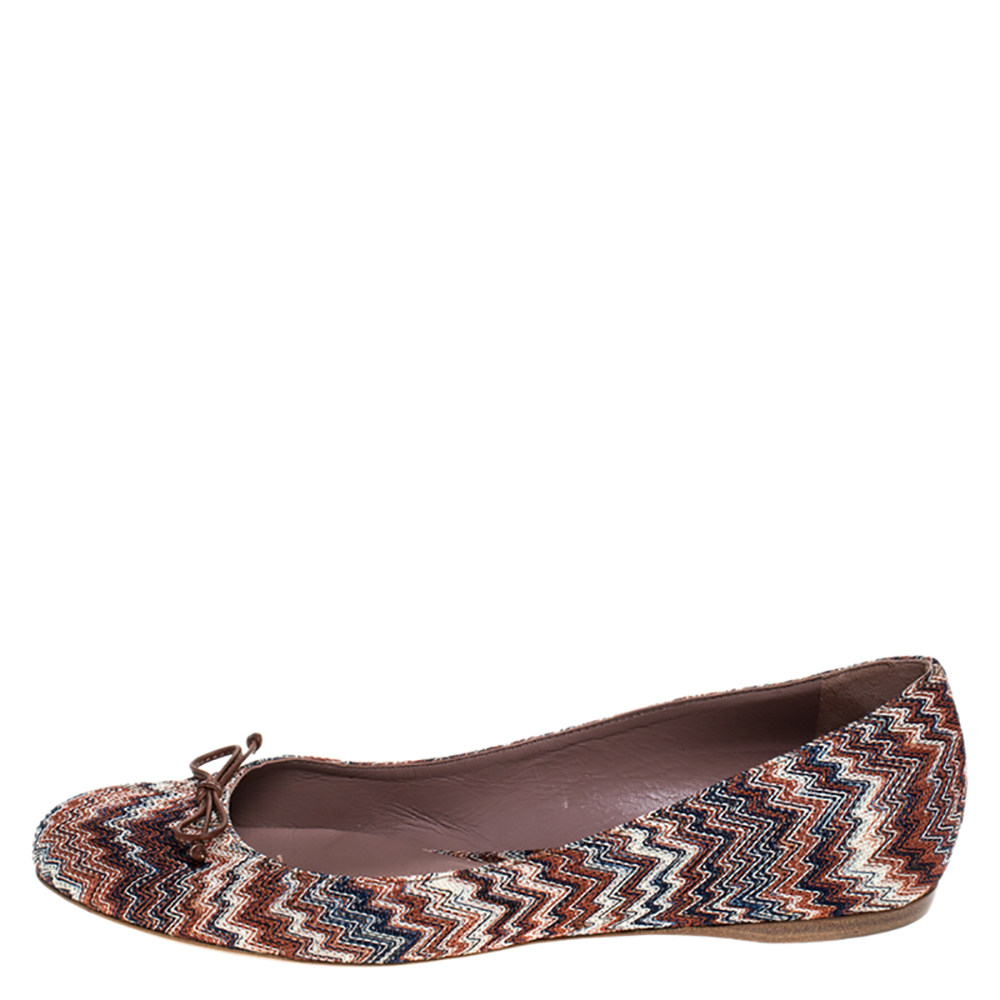 

Missoni Multicolor Knit Ballet Flats Size