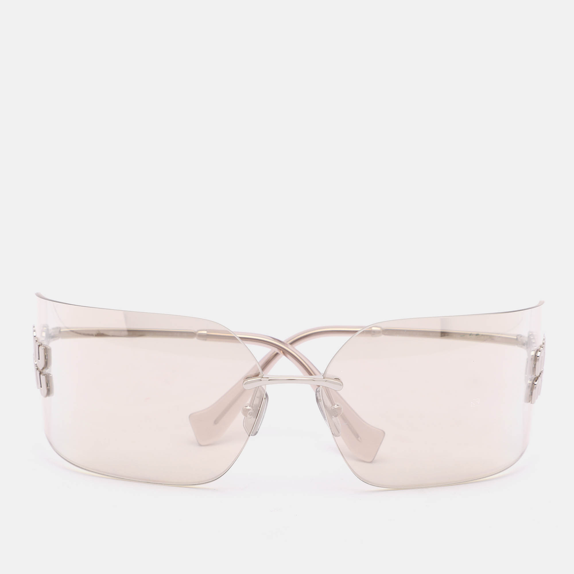 

Miu Miu Silver/Light Gold SMU54Y Runway Rimless Sunglass