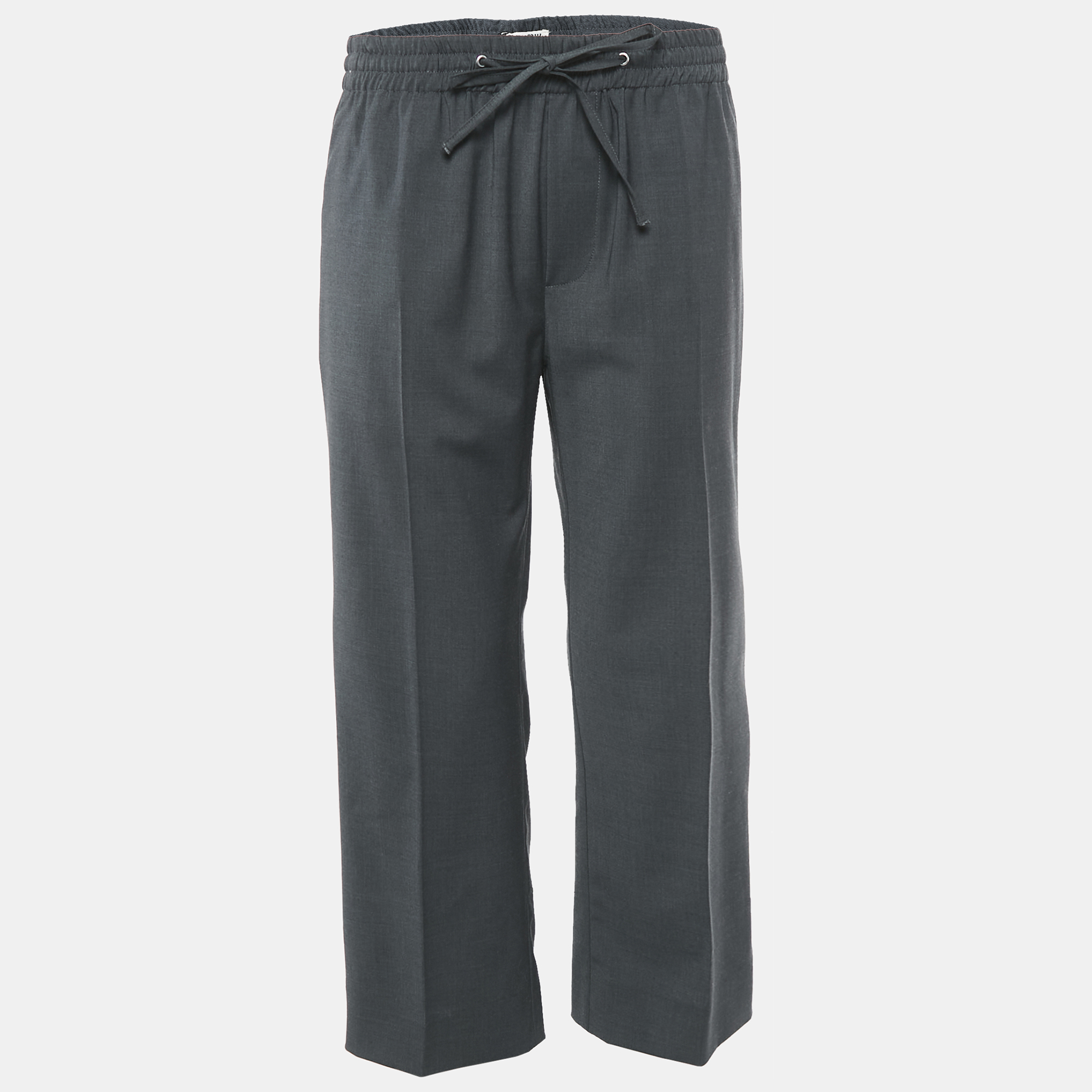 

Miu Miu Charcoal Black Wool Blend Trousers S, Grey