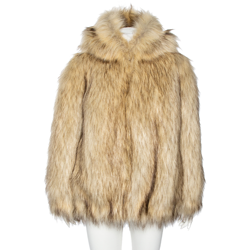 

Miu Miu Beige Fur Oversized Aspen Jacket