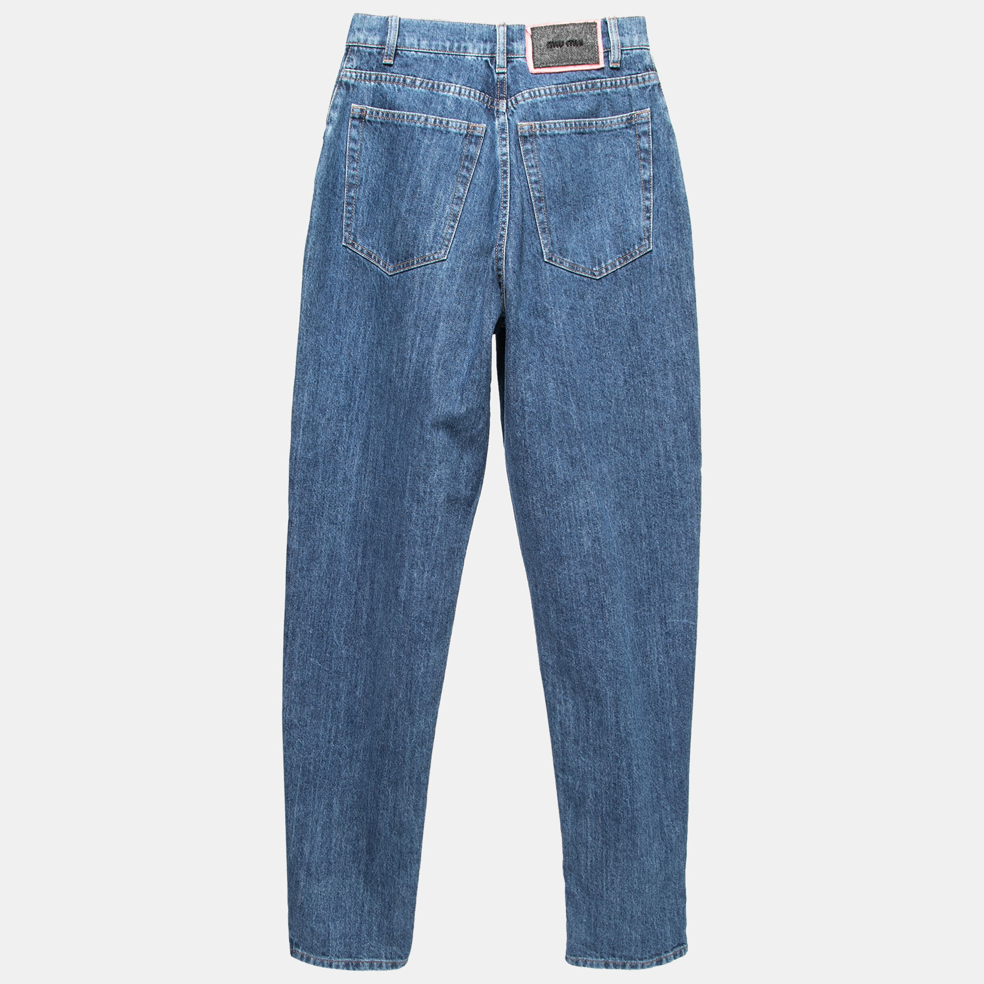 

Miu Miu Blue Denim High Rise Wide Leg Jeans