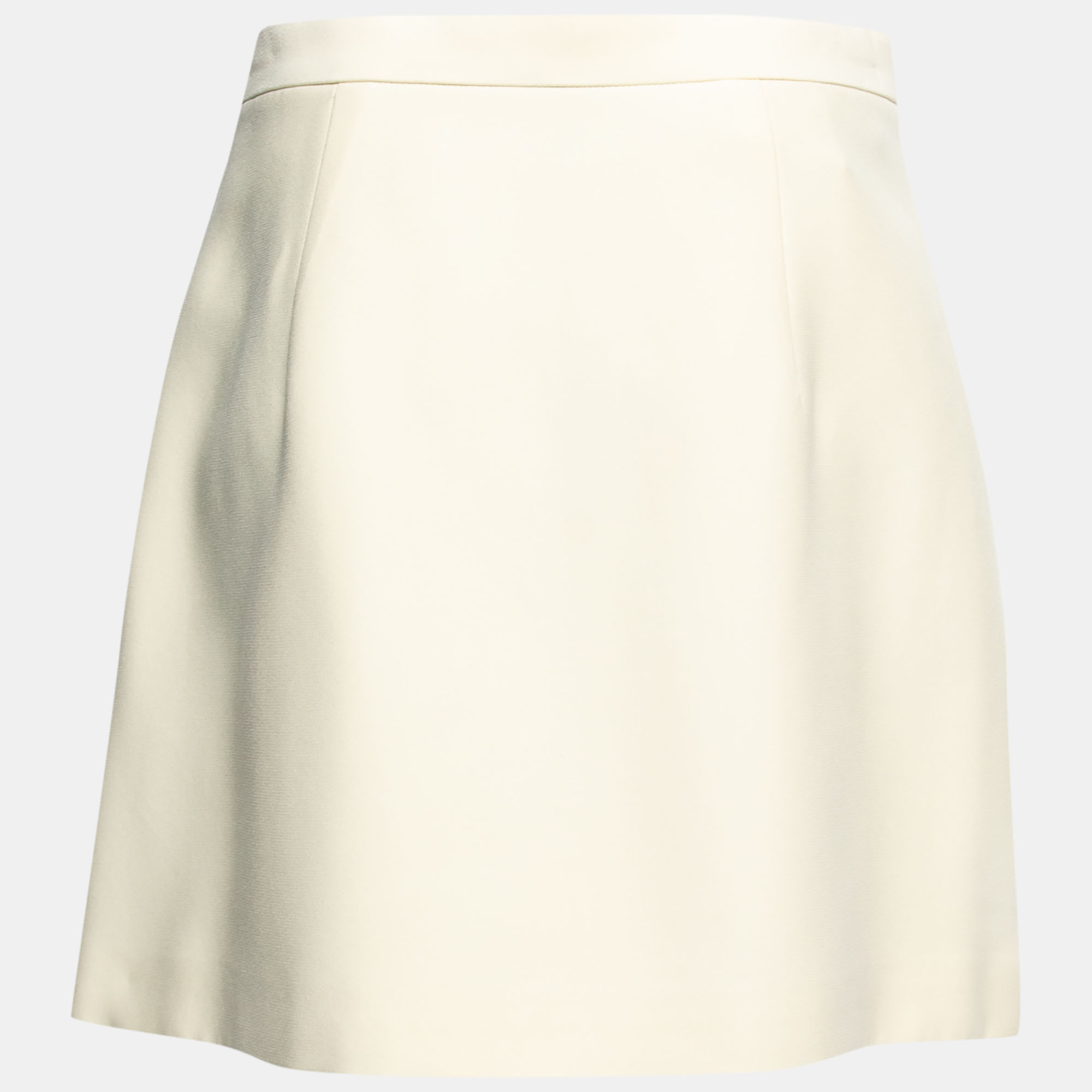 

Miu Miu Cream Crepe Bow Detail Cady Mini Skirt