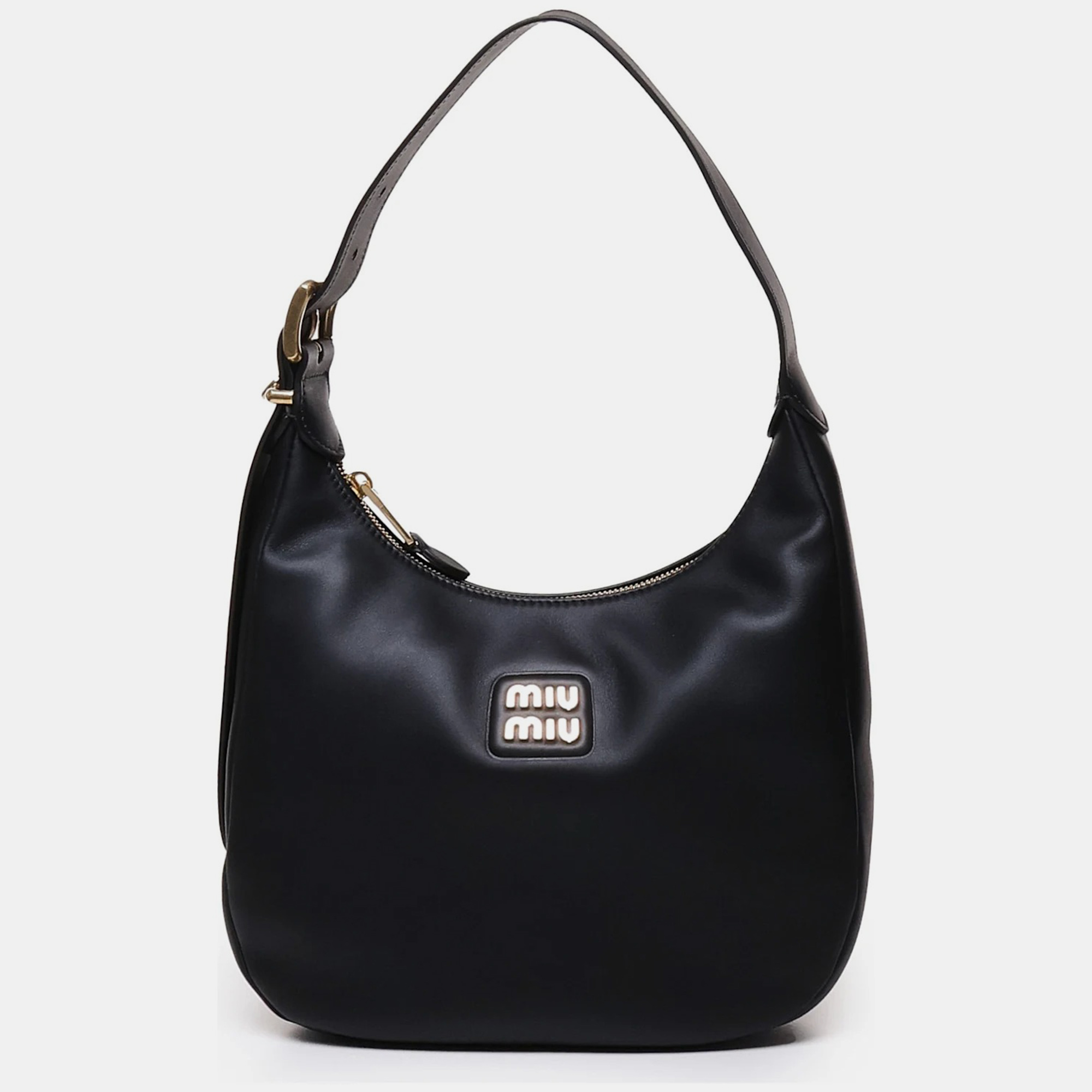 

Miu Miu Black Leather Hobo Bag