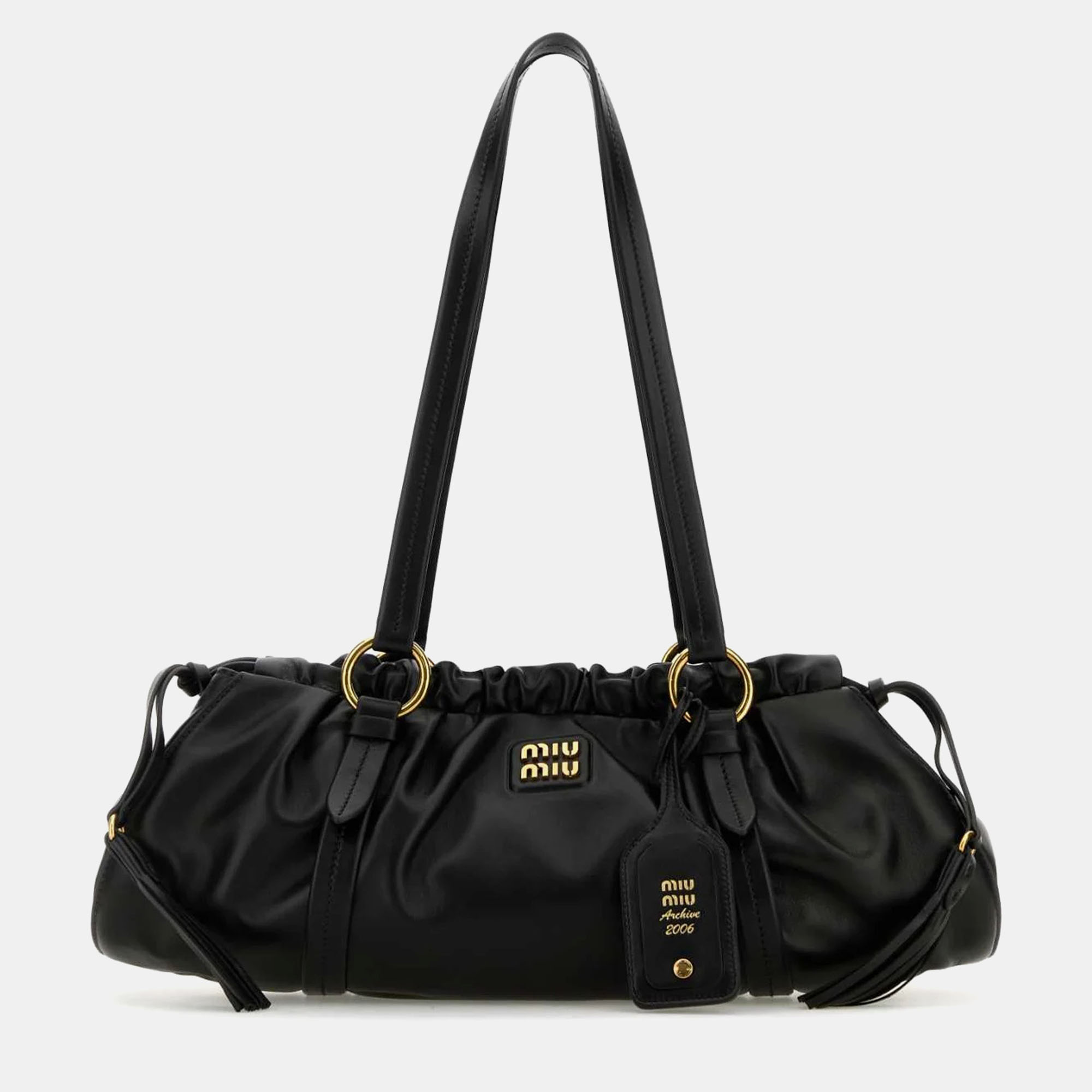 

Miu Miu Black Leather Joie Shoulder Bag