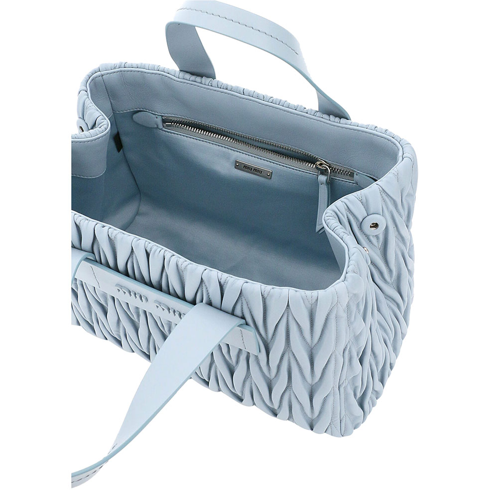 

Miu Miu Light Blue Matelasse Leather Bag