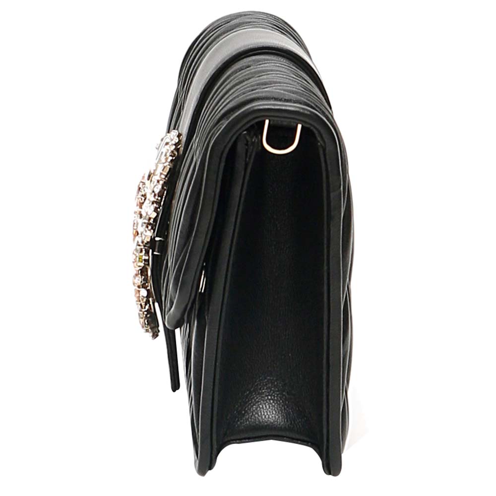 

Miu Miu Black Matelasse Leather My Miu Bag