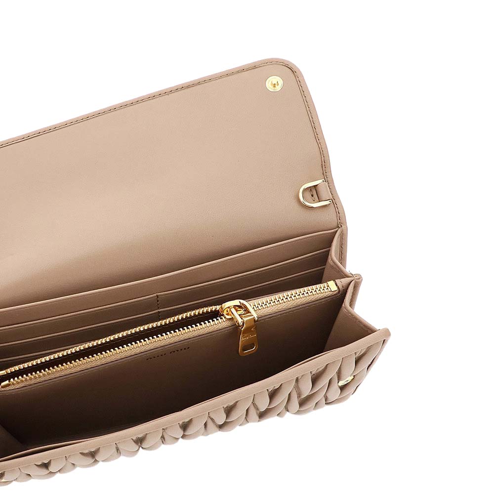 

Miu Miu Brown Matelasse Leathee Mini Clutch on Chain Bag