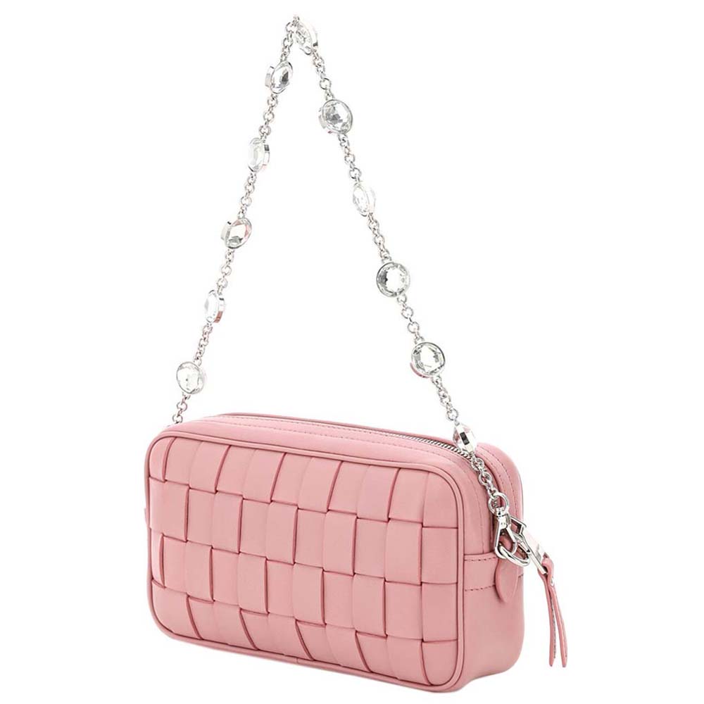 

Miu Miu Pink Interwoven Leather Bag
