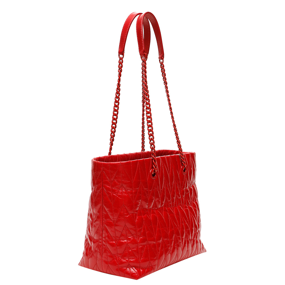 

Miu Miu Red Calfskin Quilted Leather Tote Bag