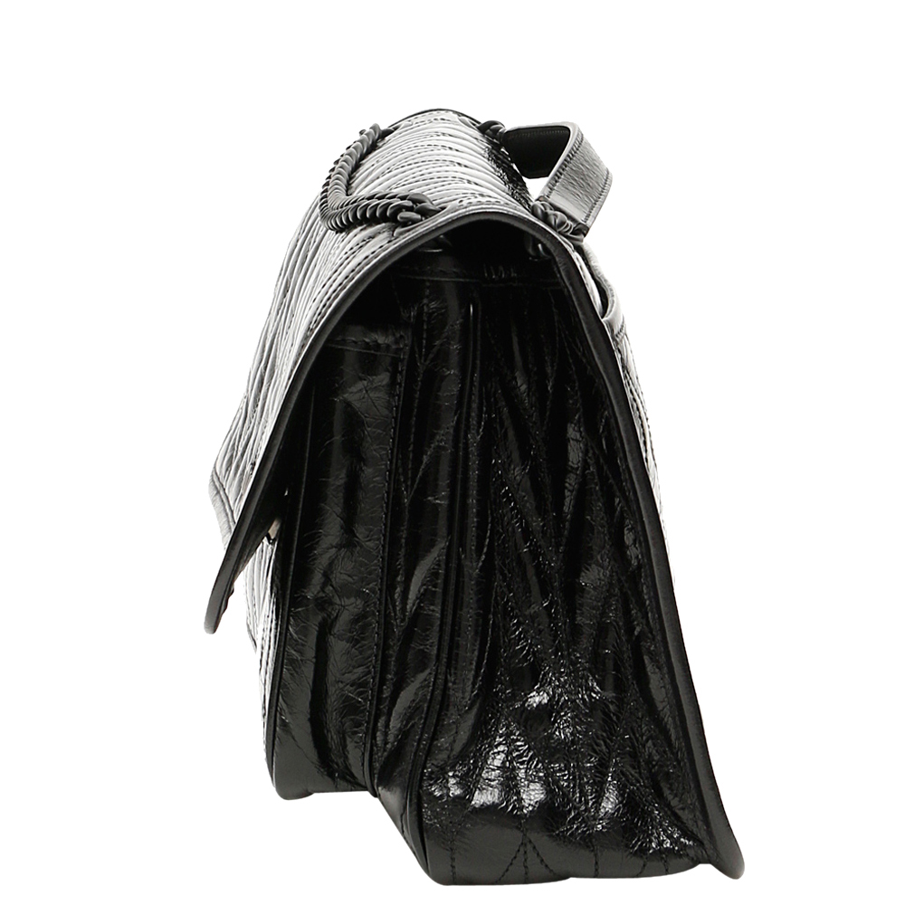 

Miu Miu Black Calfskin Leather Quilted Shine Bag