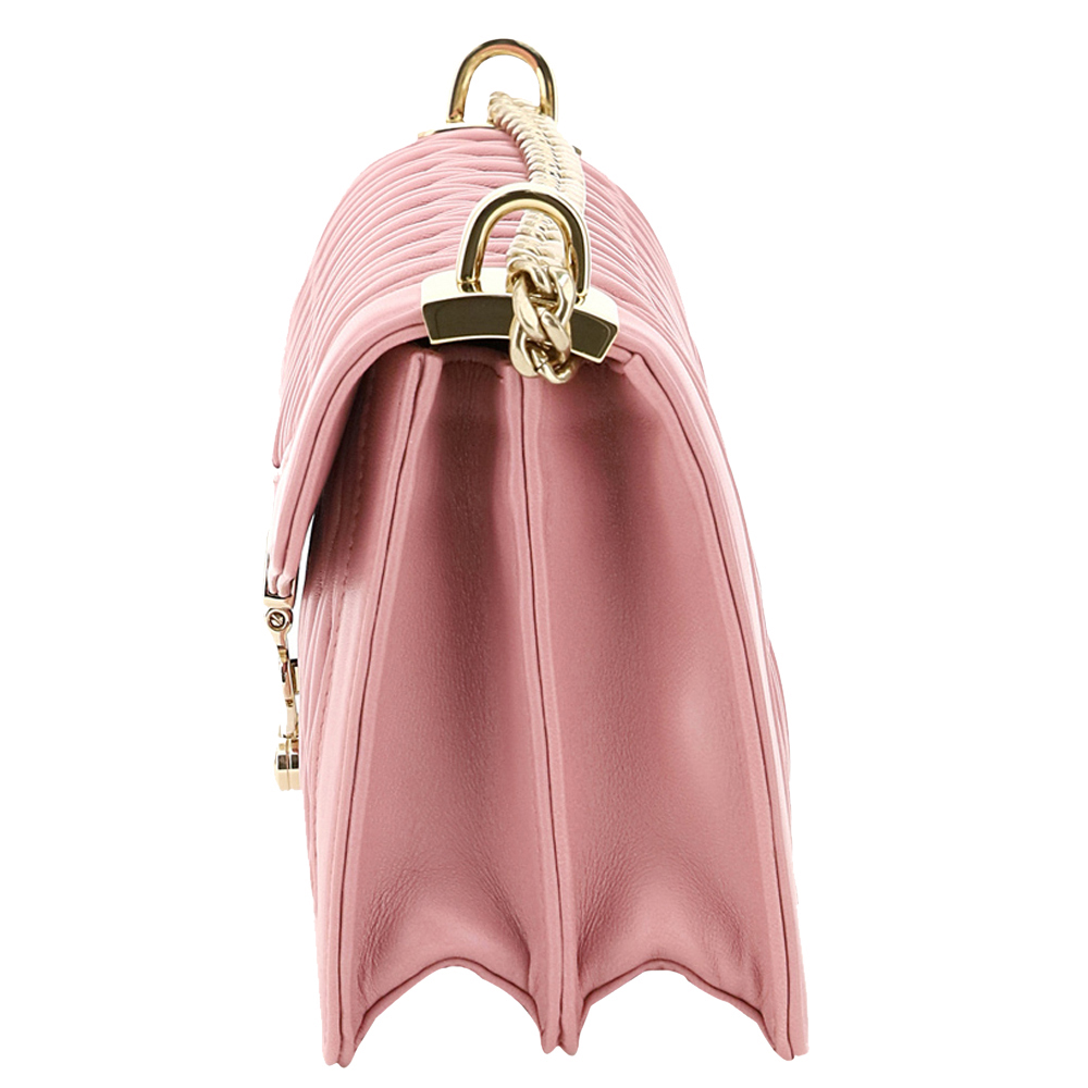 

Miu Miu Pink Matelasse Nappa Leather Miu Confidential Medium Bag