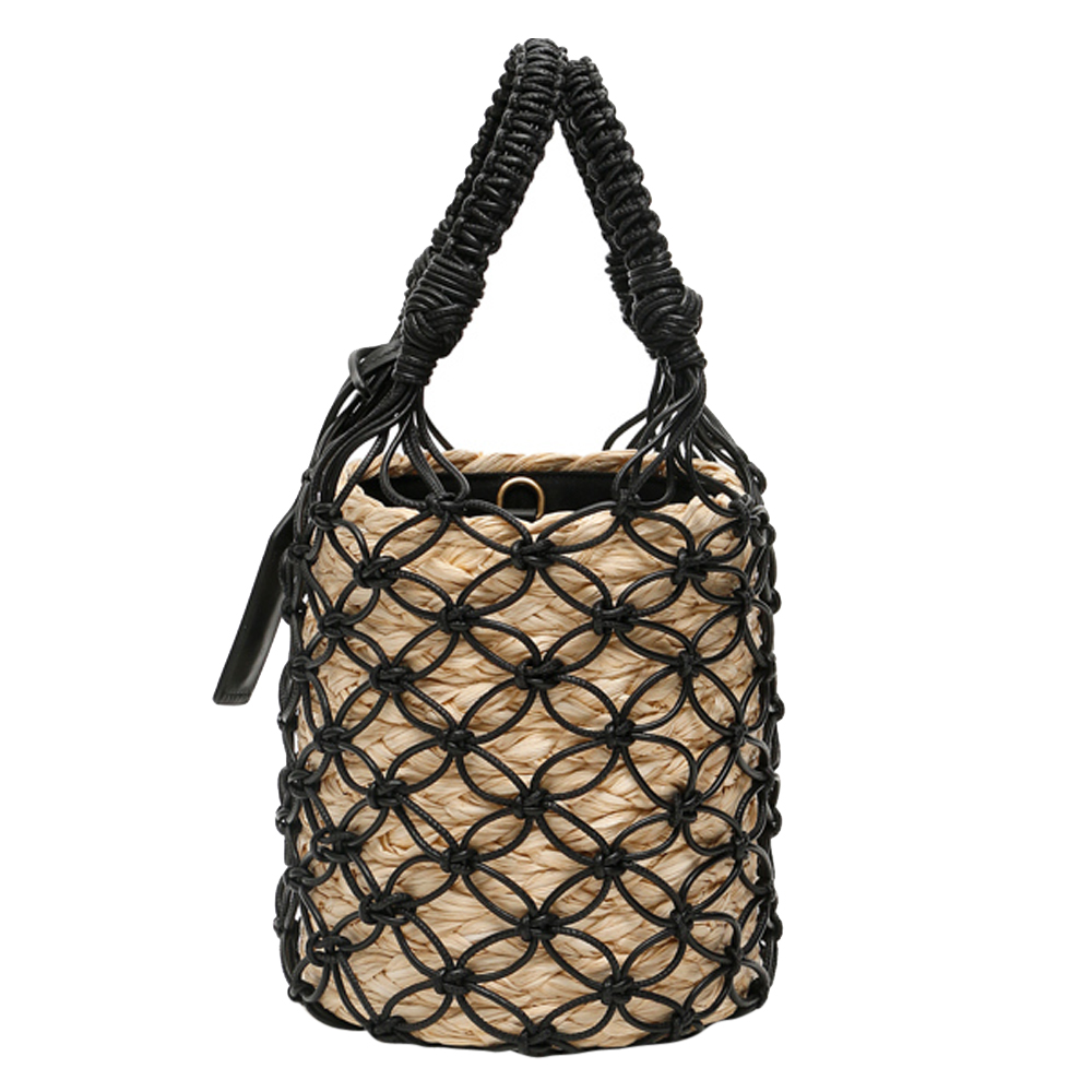 

Miu Miu Black Net Basket Bucket Bag