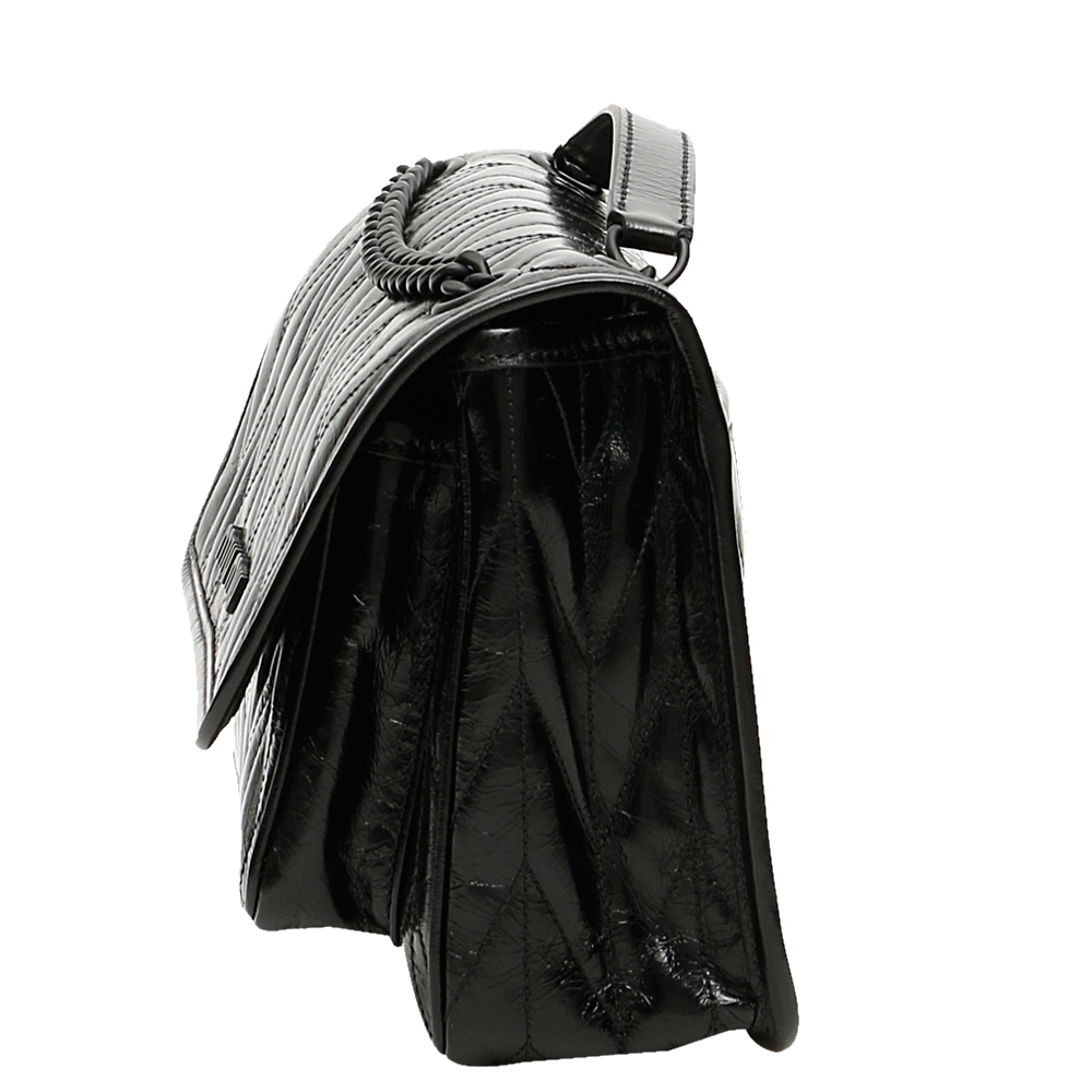 

Miu Miu Black Quilted Leather Shine Calfskin Bag