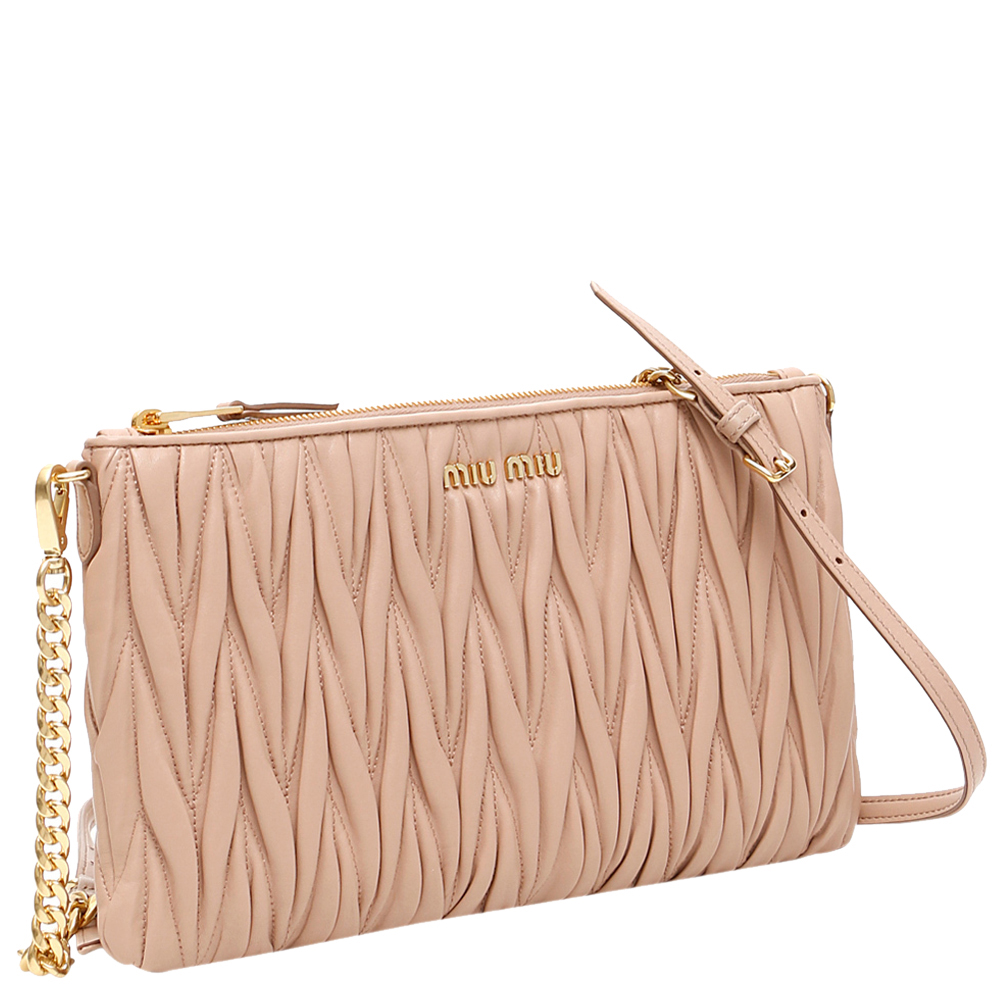 

Miu Miu Beige Leather Chain Bag