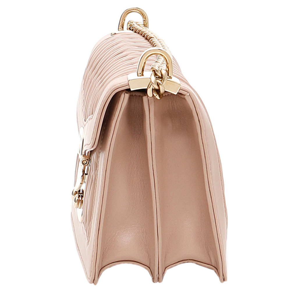 

Miu Miu Beige Leather Medium Miu Confidential Shoulder Bag