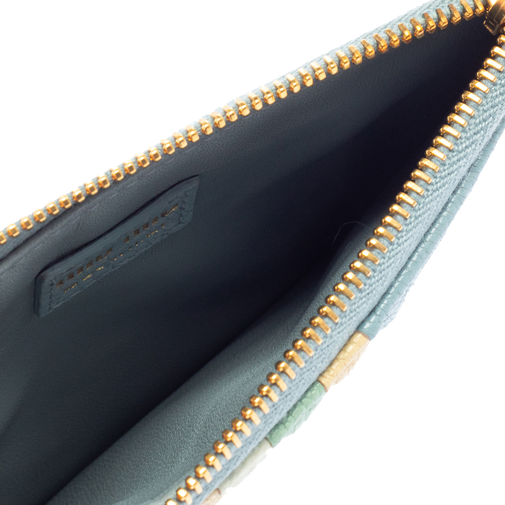 

Miu Miu Multicolor Leather Zip Card Holder