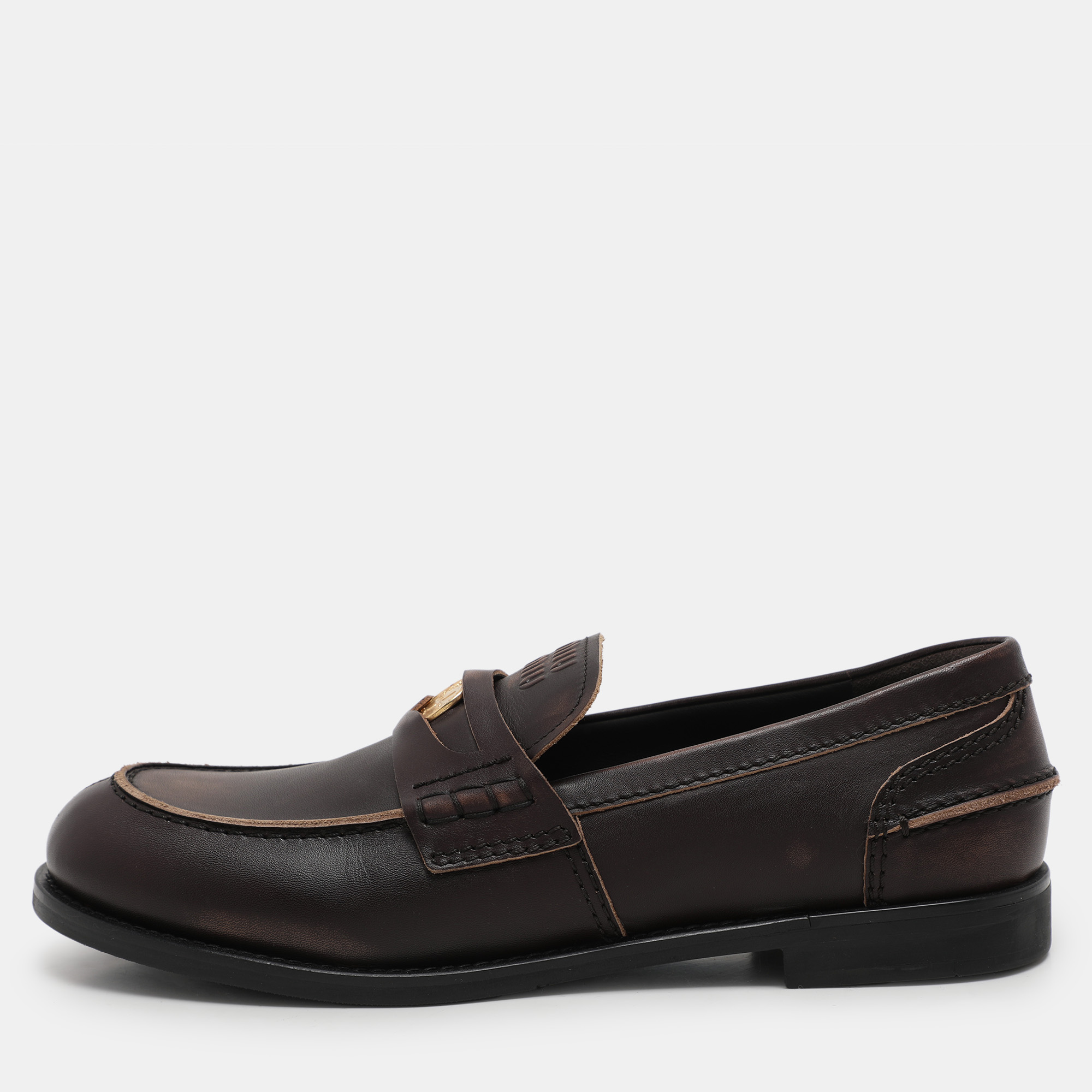 

Miu Miu Brown Leather Penny Loafers Size 41