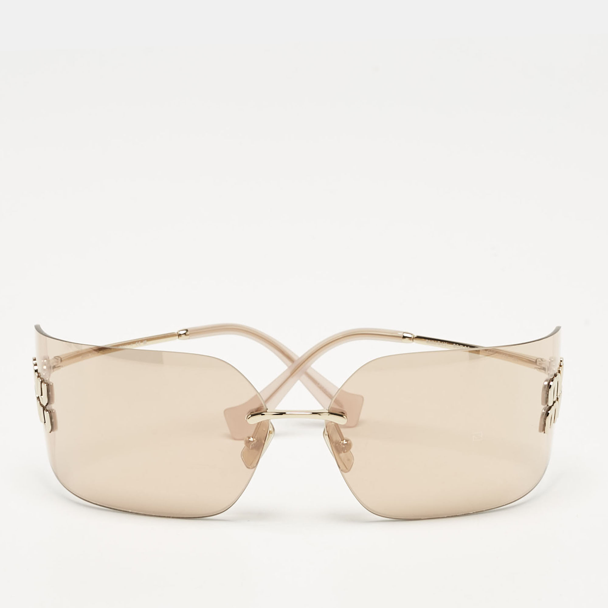 

Miu Miu Beige/Gold SMU 54Y Runaway Sunglasses