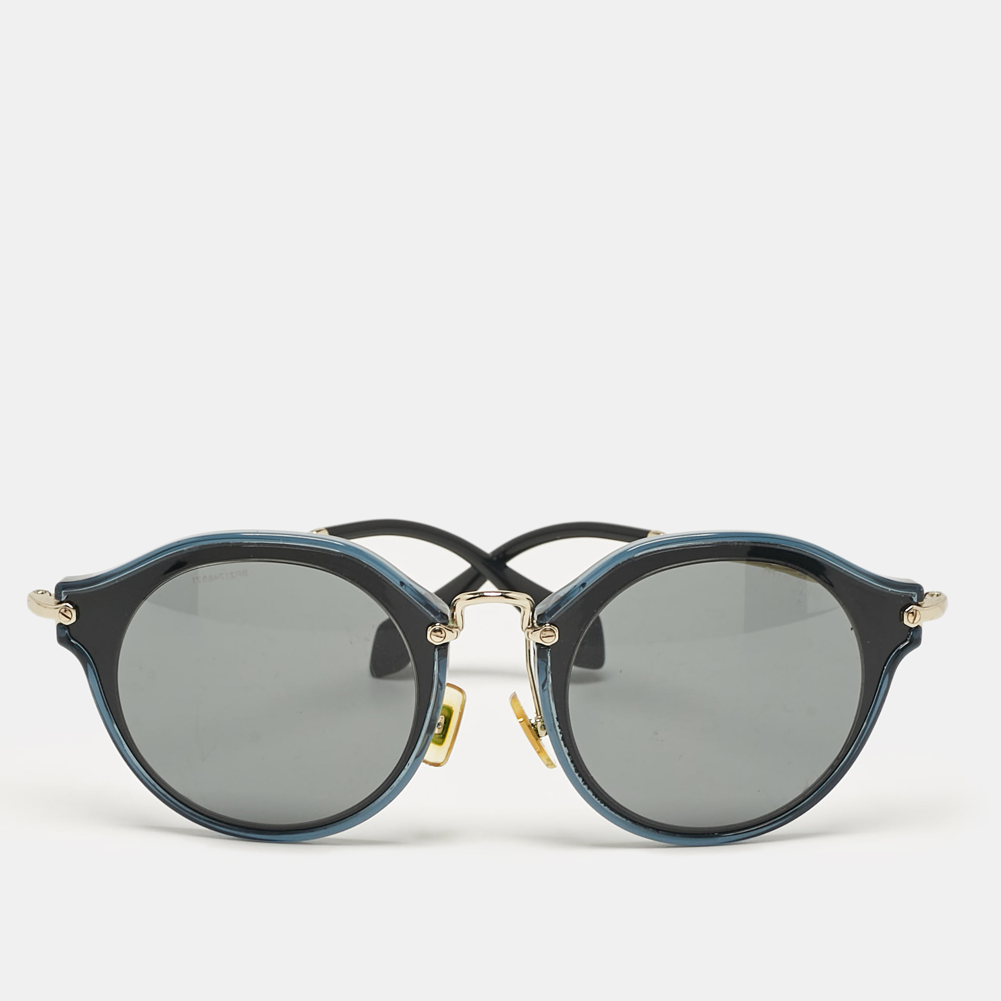 

Miu Miu Bicolor/Grey SMU51S Round Sunglasses