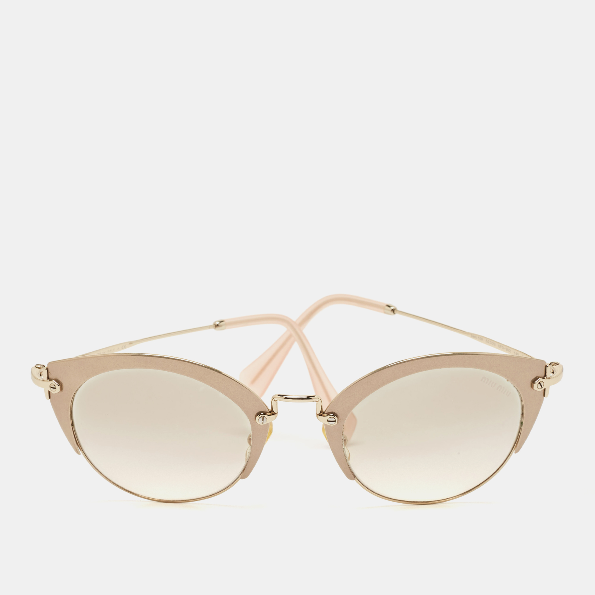 

Miu Miu Gold/Brown Gradient SMU53R Cat Eye Sunglasses