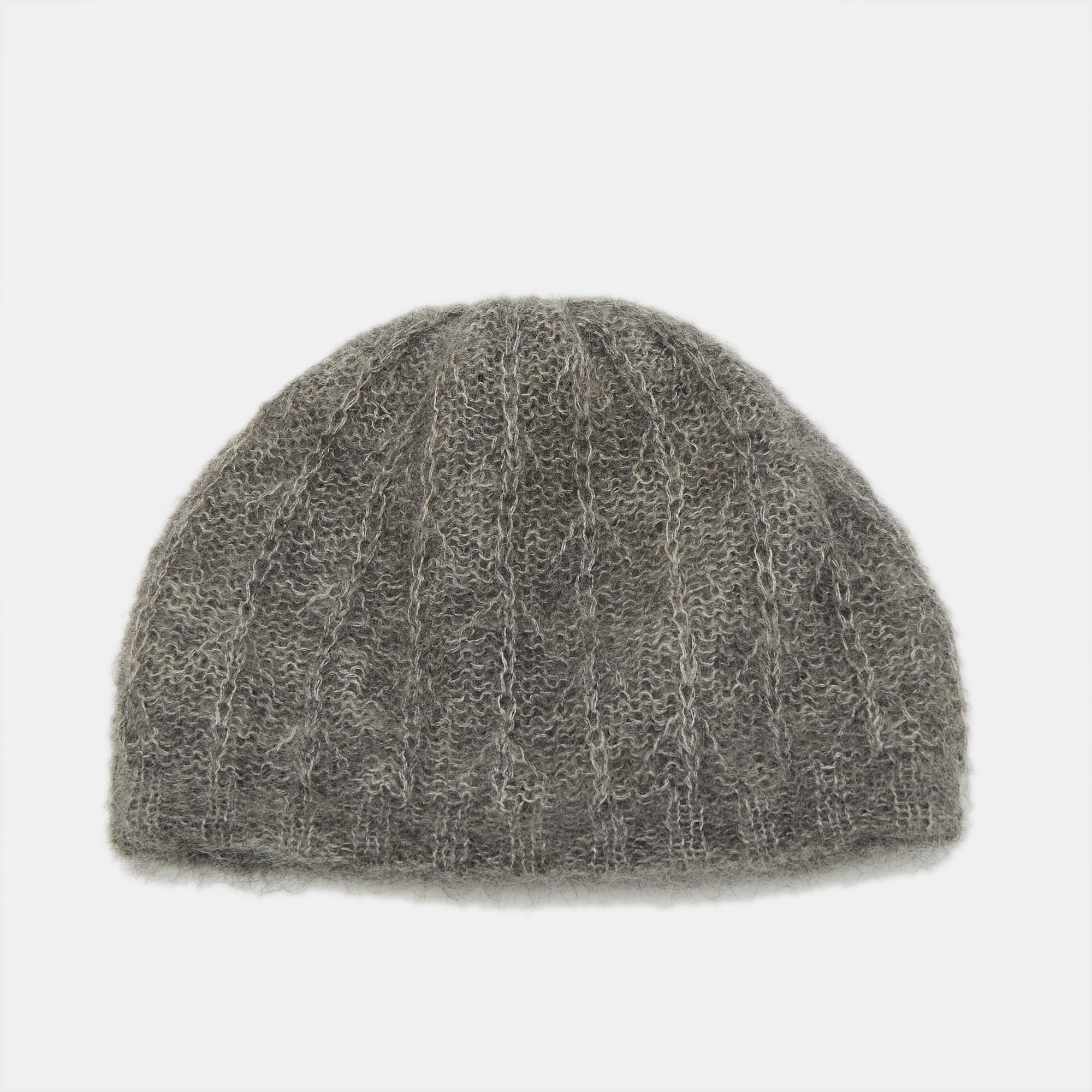 

Miu Miu Grey Mohair Rib Knit Beanie M