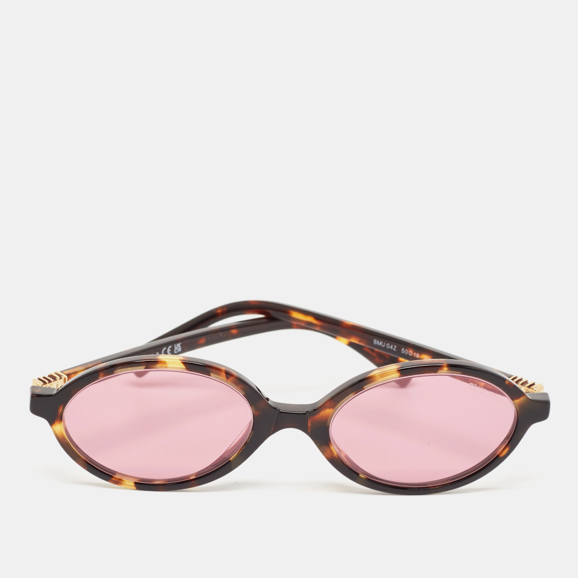 

Miu Miu Regard Purple Tortoiseshell Acetate SMU04Z Oval Sunglasses