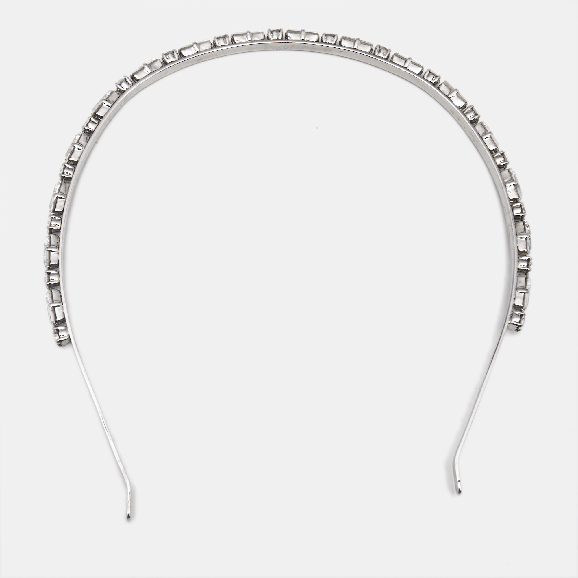 

Miu Miu Crystals Silver Tone Headband