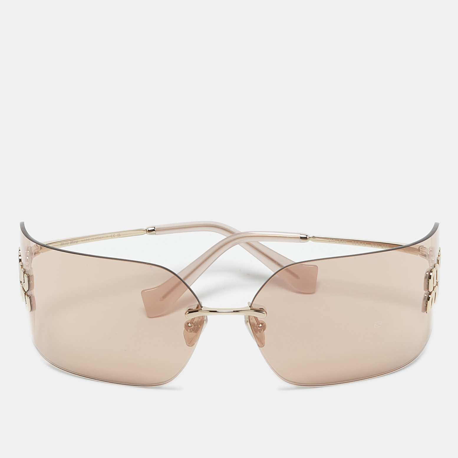 

Miu Miu Beige/Gold SMU 54Y Runaway Sunglasses