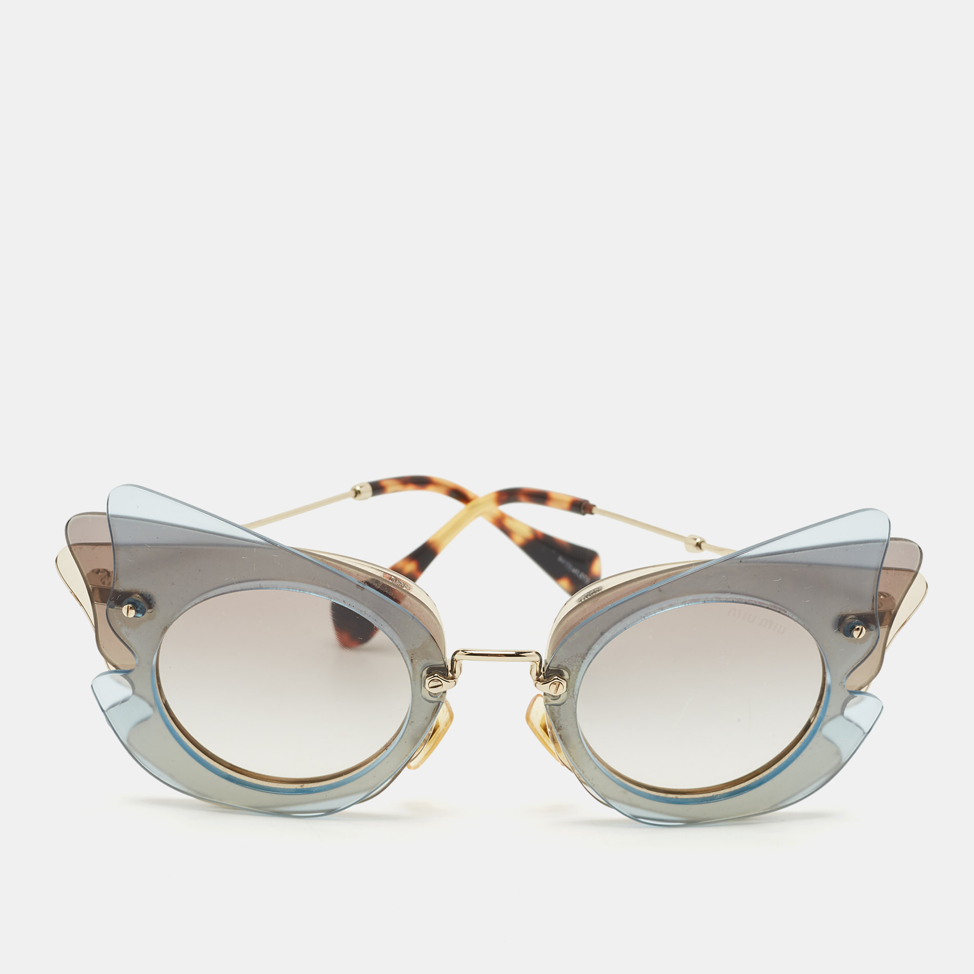 

Miu Miu Grey/Brown SMU025 Frame Butterfly Sunglasses