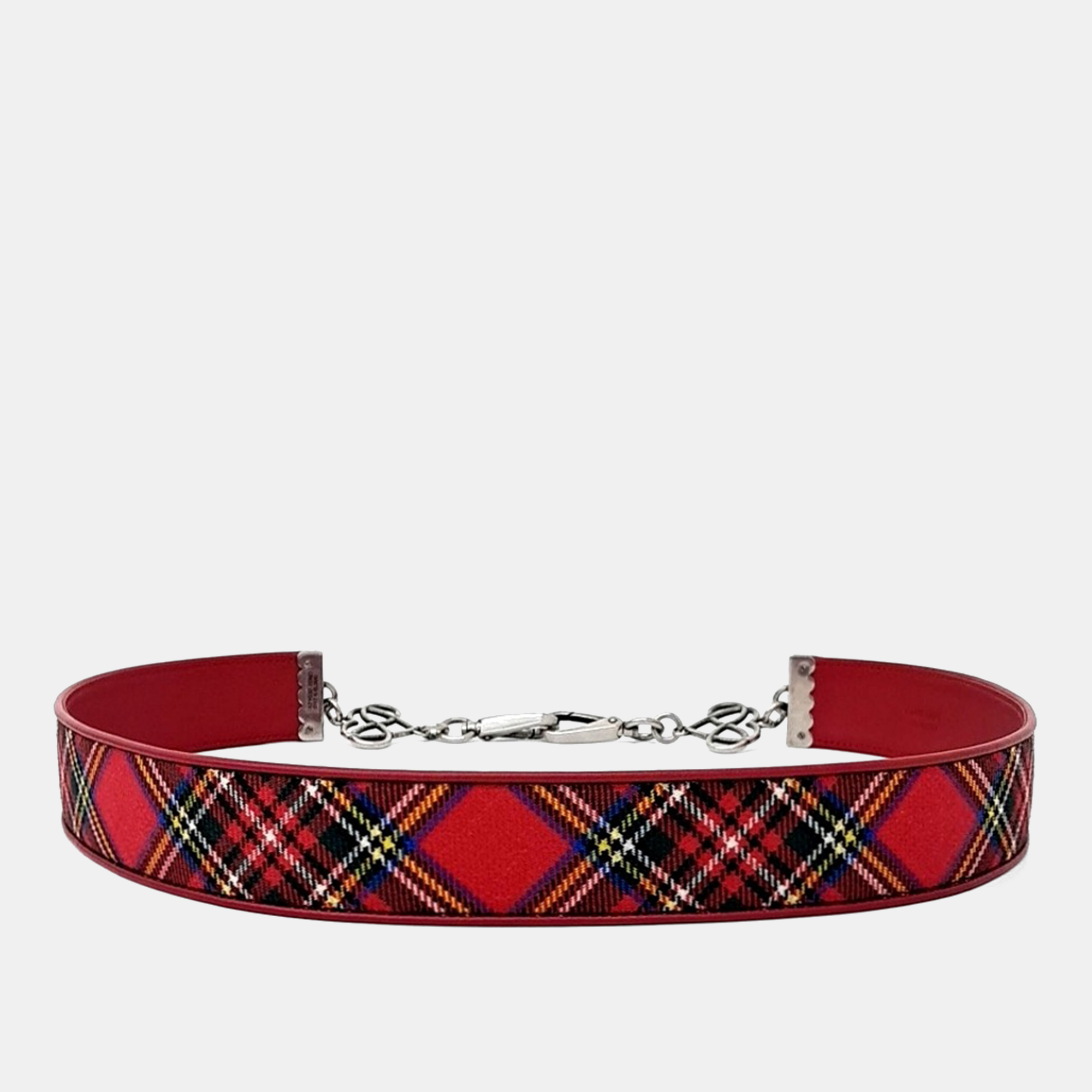 Pre-owned Miu Miu Red Canvas Leather Strap Shw