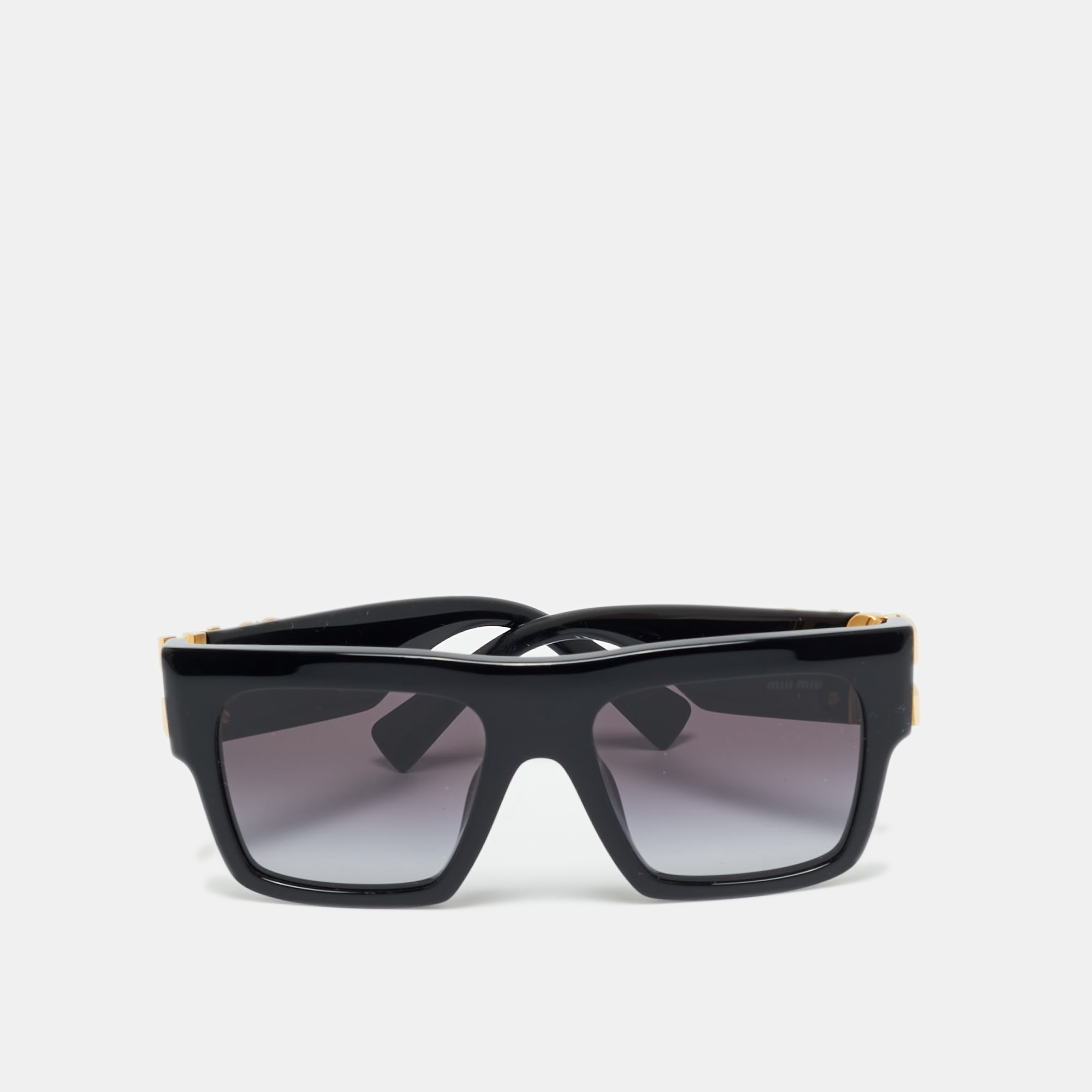 

Miu Miu Black Gradient SMU 10W Glimpse Square Sunglasses