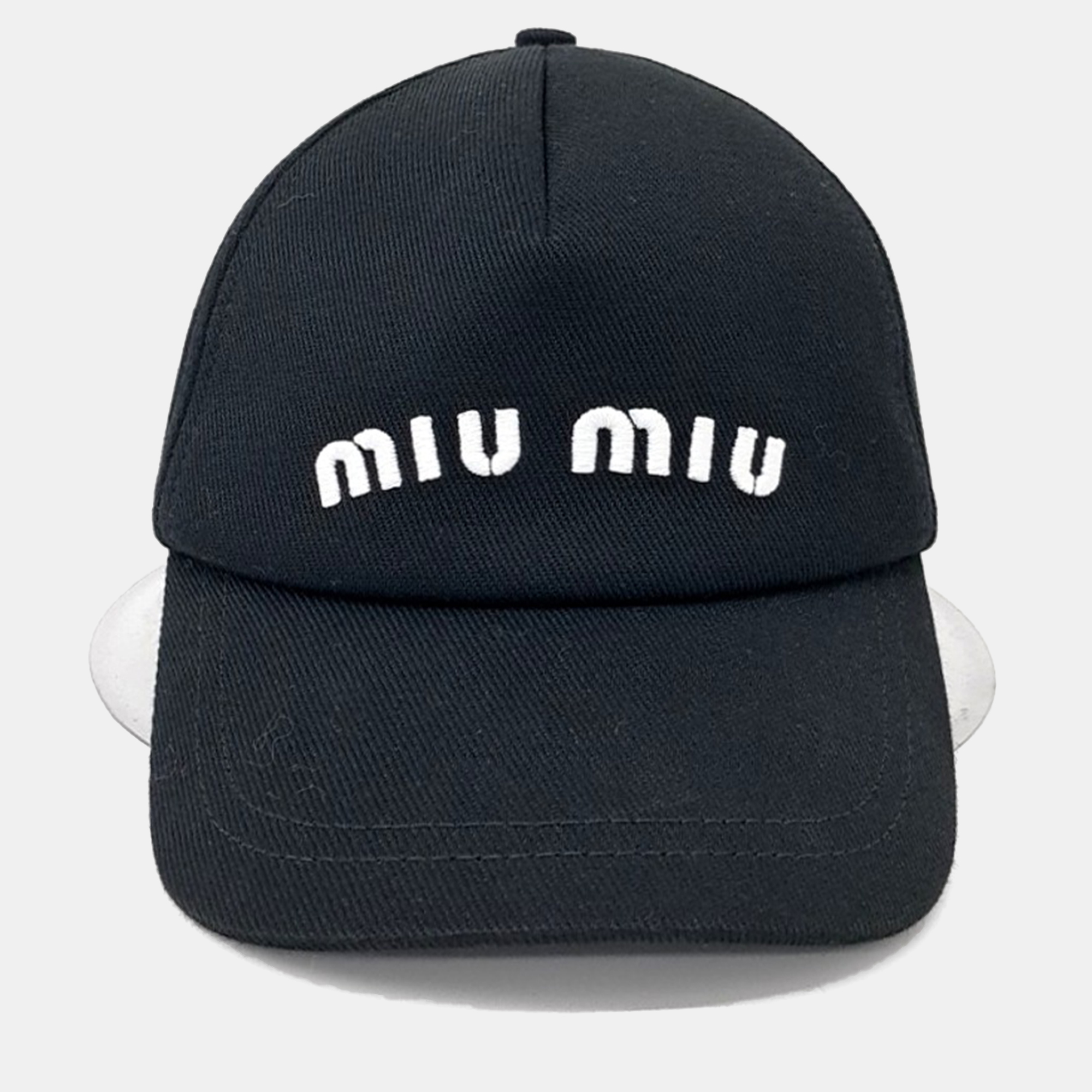 Pre-owned Miu Miu Cap Hat In Black