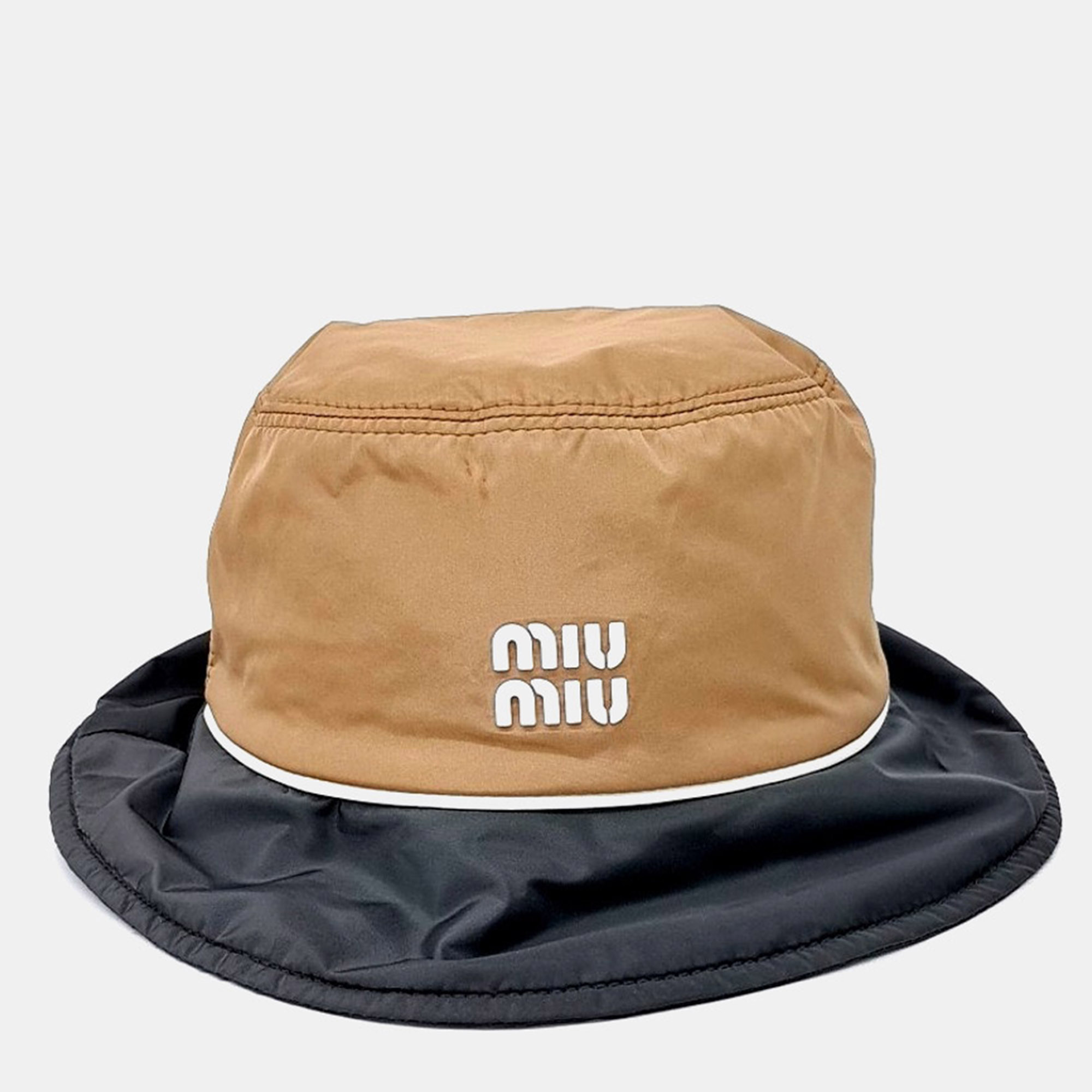 

Miu Miu Technical Bucket Hat, Beige
