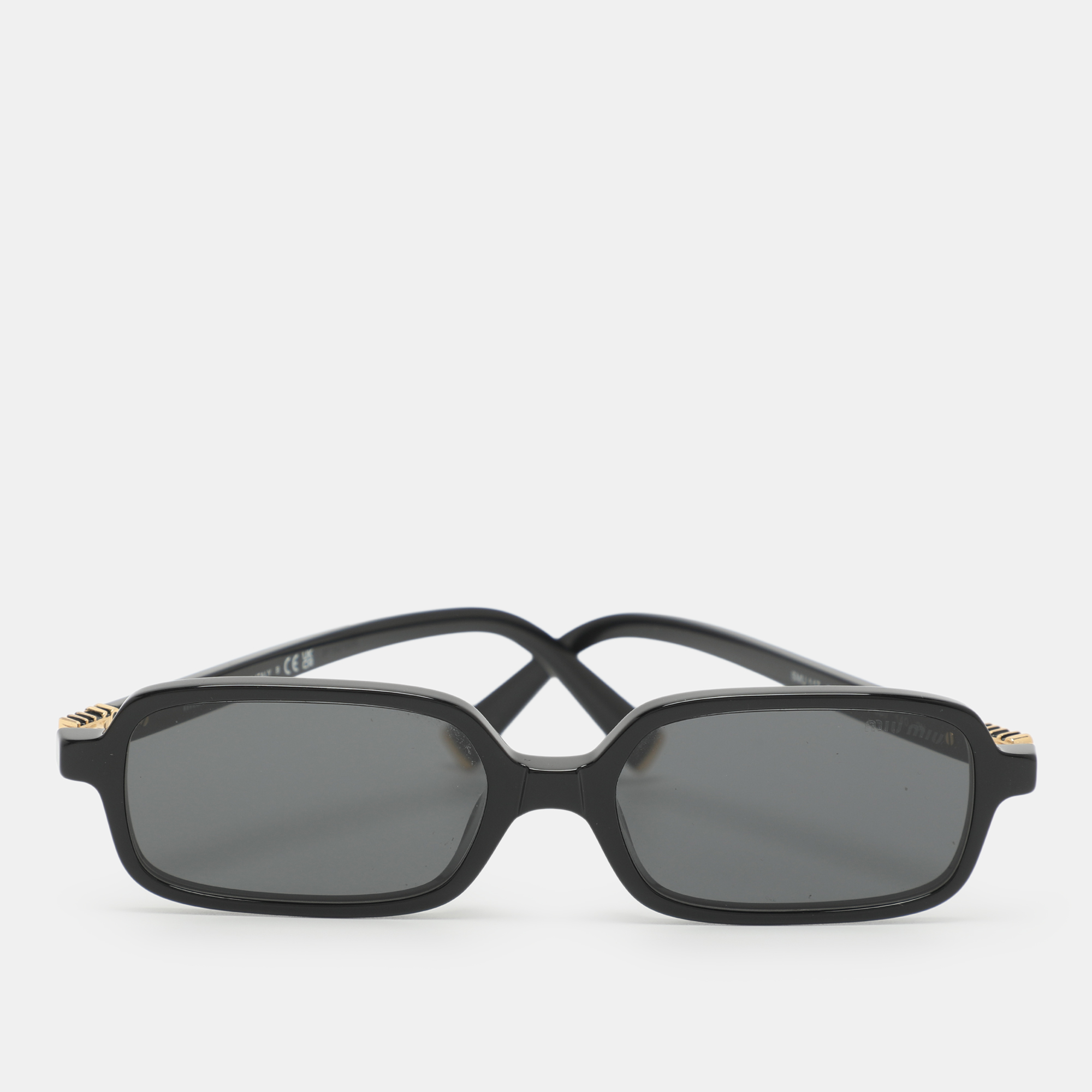 

Miu Miu Black Acetate 16K-5S0 Rectangular Sunglasses