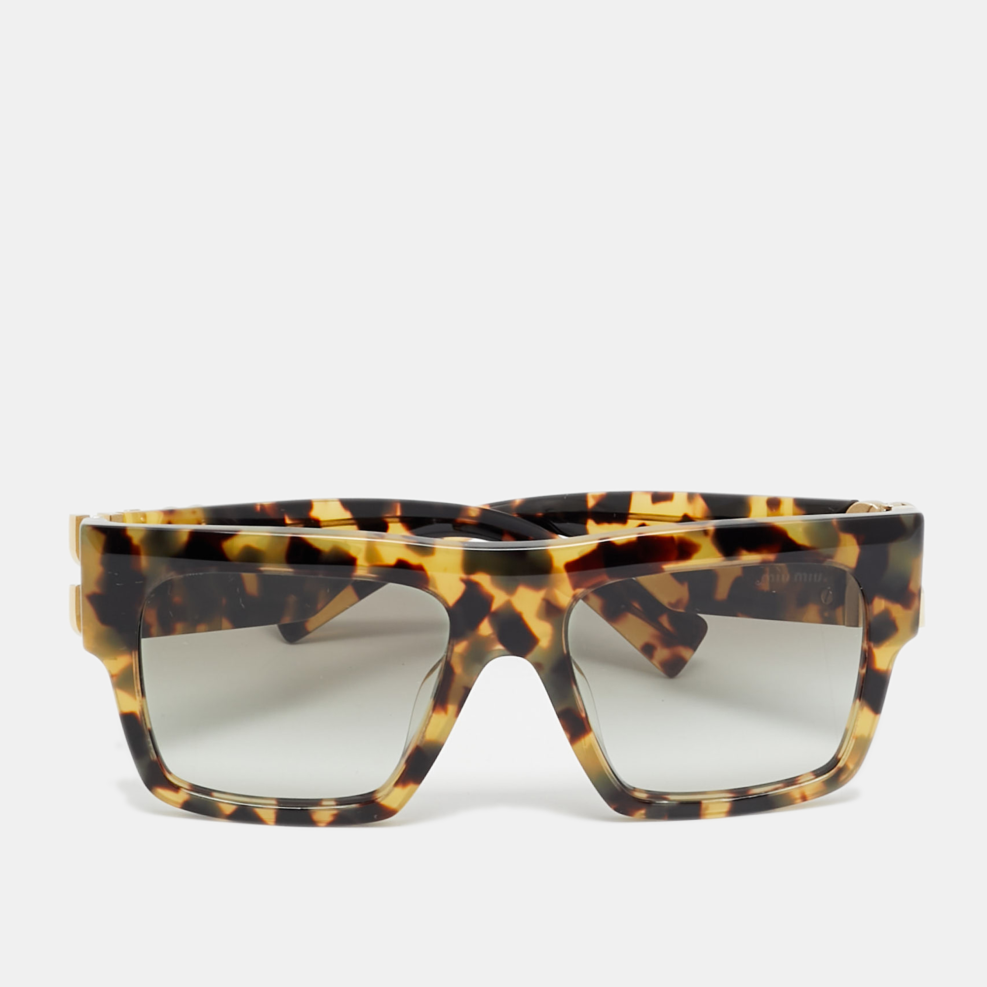

Miu Miu Tortoise Brown/Grey Gradient SMU 10W Frame Square Sunglasses
