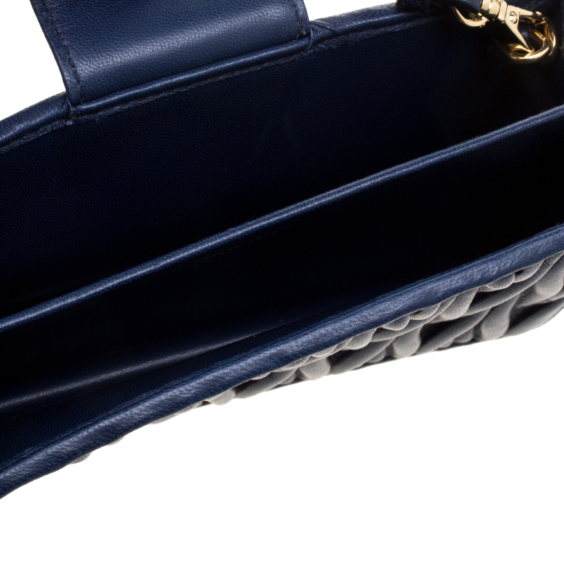 Blue Miu Miu Suede Leather Wallet on Chain Crossbody Bag – Designer Revival