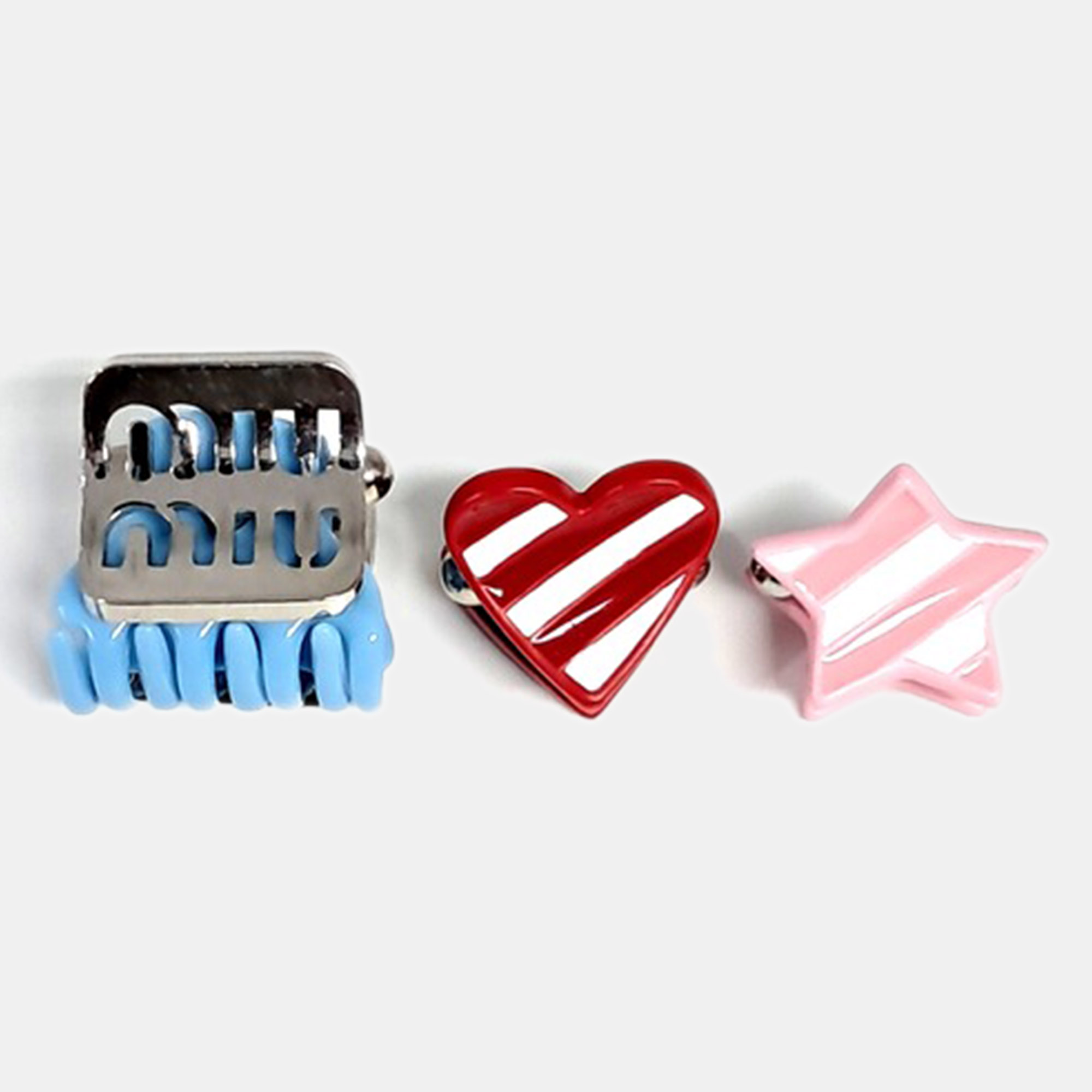

Miu Miu Hair Clip 3-Set, Multicolor
