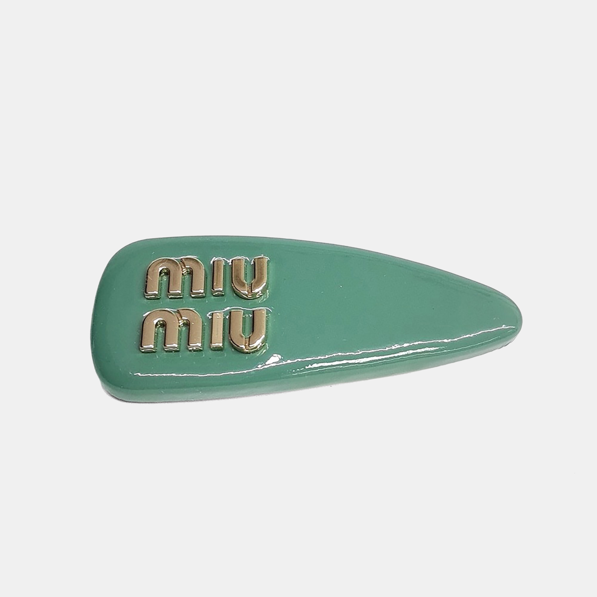 

Miu Miu Leather Green Hair pin, Multicolor