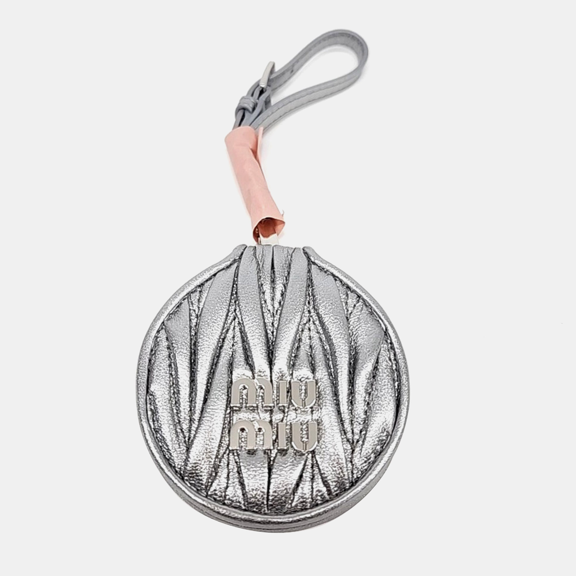 

Miu Miu Mirror Keyring/Bag Charm (5TL434), Silver