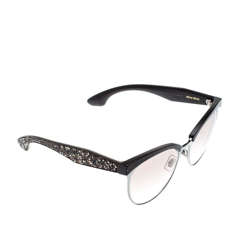 Miu Miu Brown/Brown Gradient SMU54Q Paved Cat Eye Sunglasses