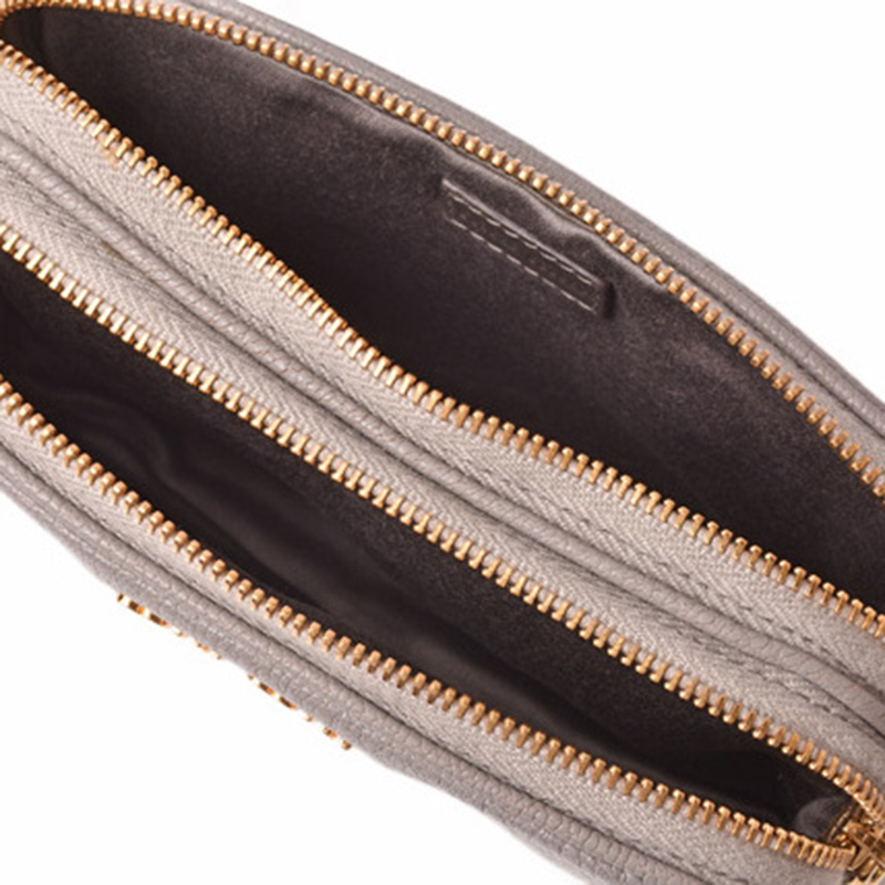 

Miu Miu Light Gray Leather Iphone Case Bag, Grey
