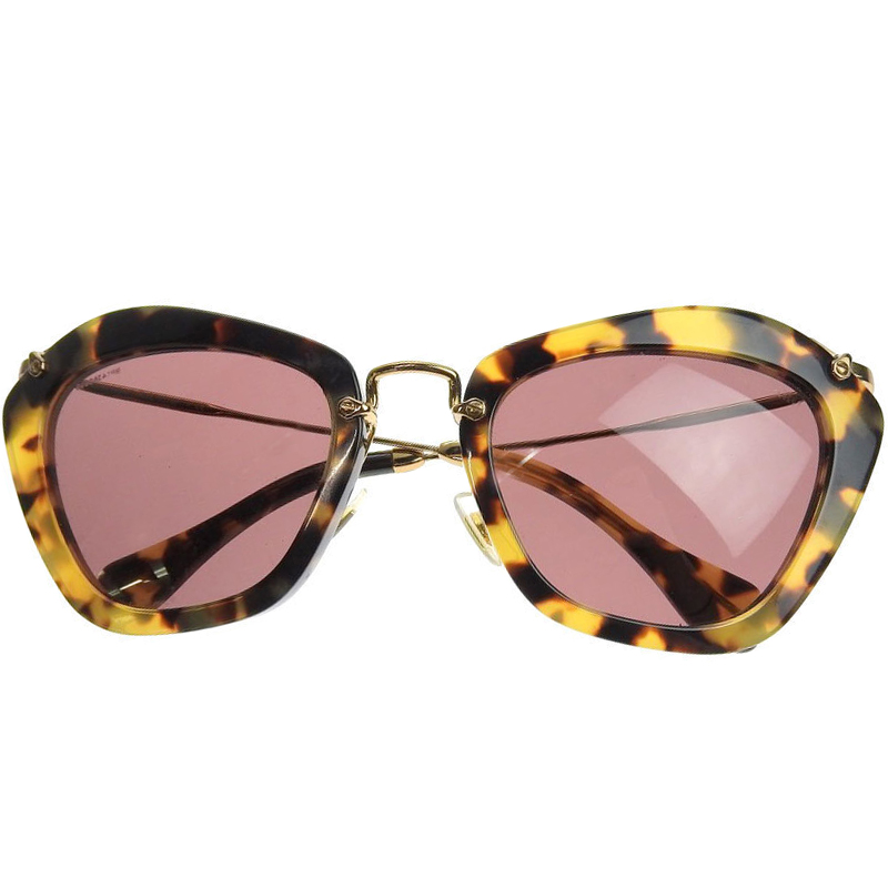 

Miu Miu Tortoise SMU10N Cat Eye Sunglasses, Brown