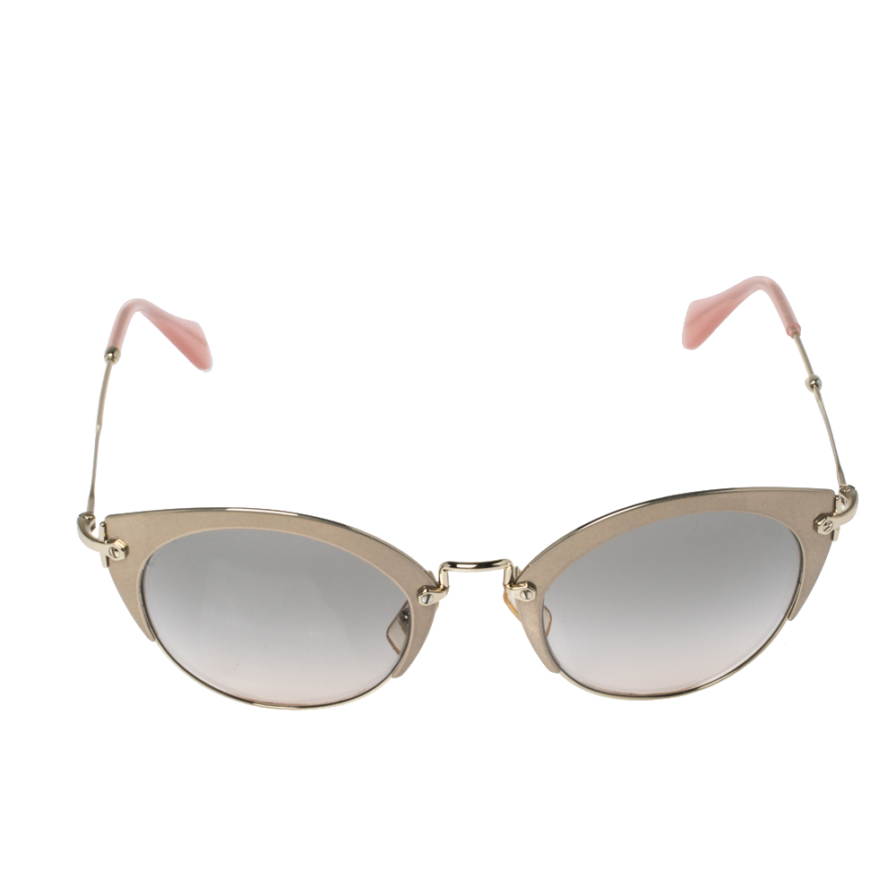 

Miu Miu Pale Gold/ Bicolor Gradient SMU 53R Phantos Cat Eye Sunglasses