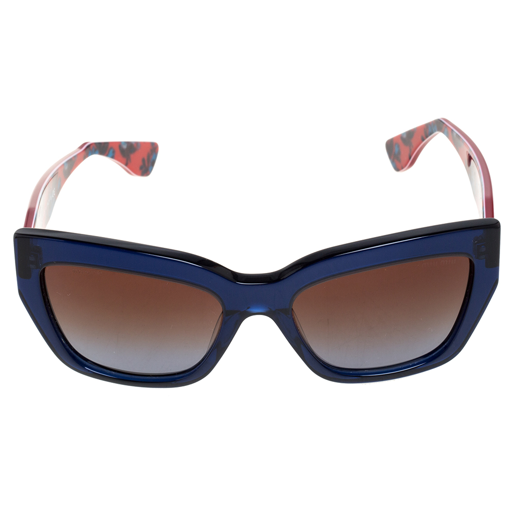 

Miu Miu Blue/Red Gradient SMU01P Cat Eye Sunglasses