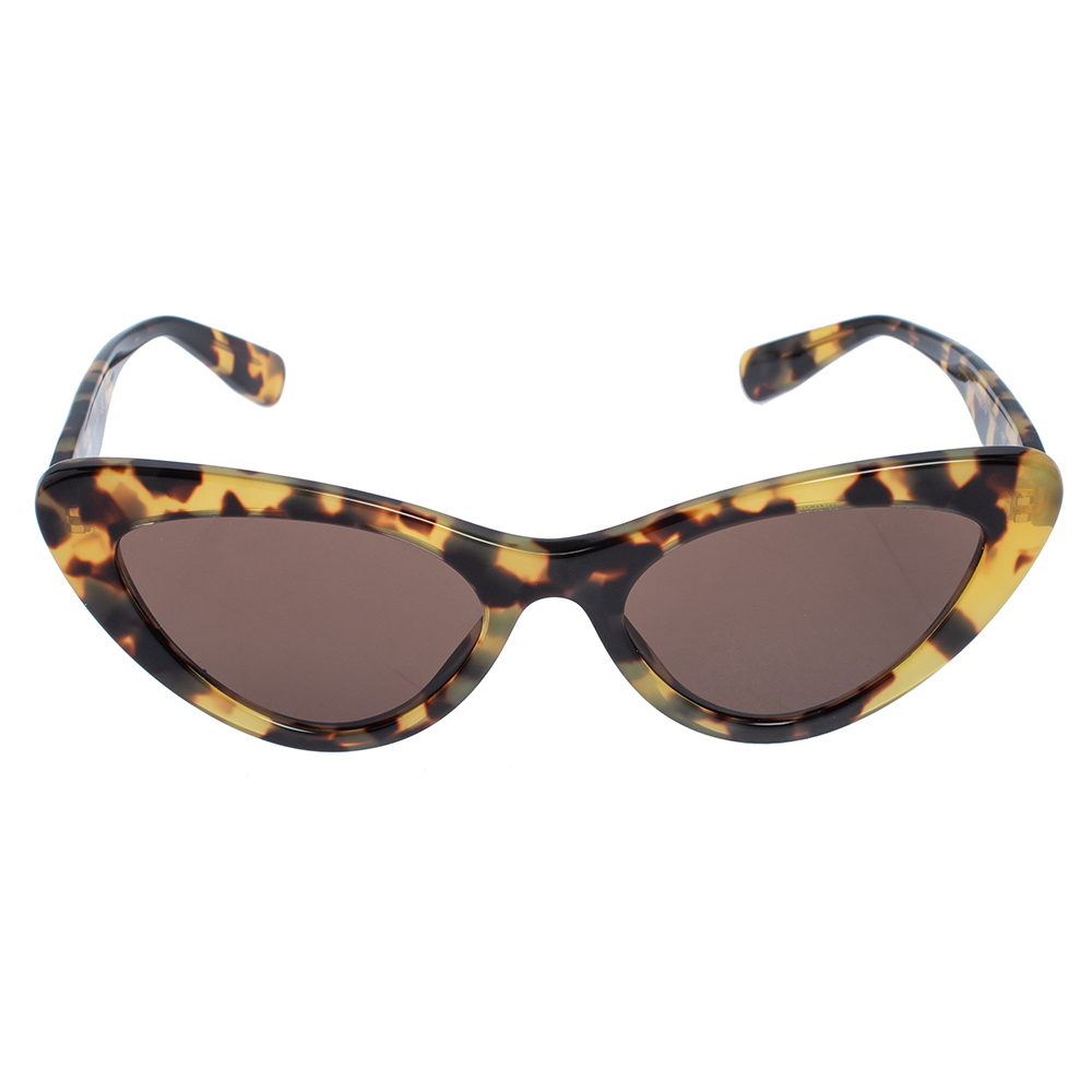 

Miu Miu Tortoiseshell/Brown Logo SMU01V Cat-Eye Sunglasses