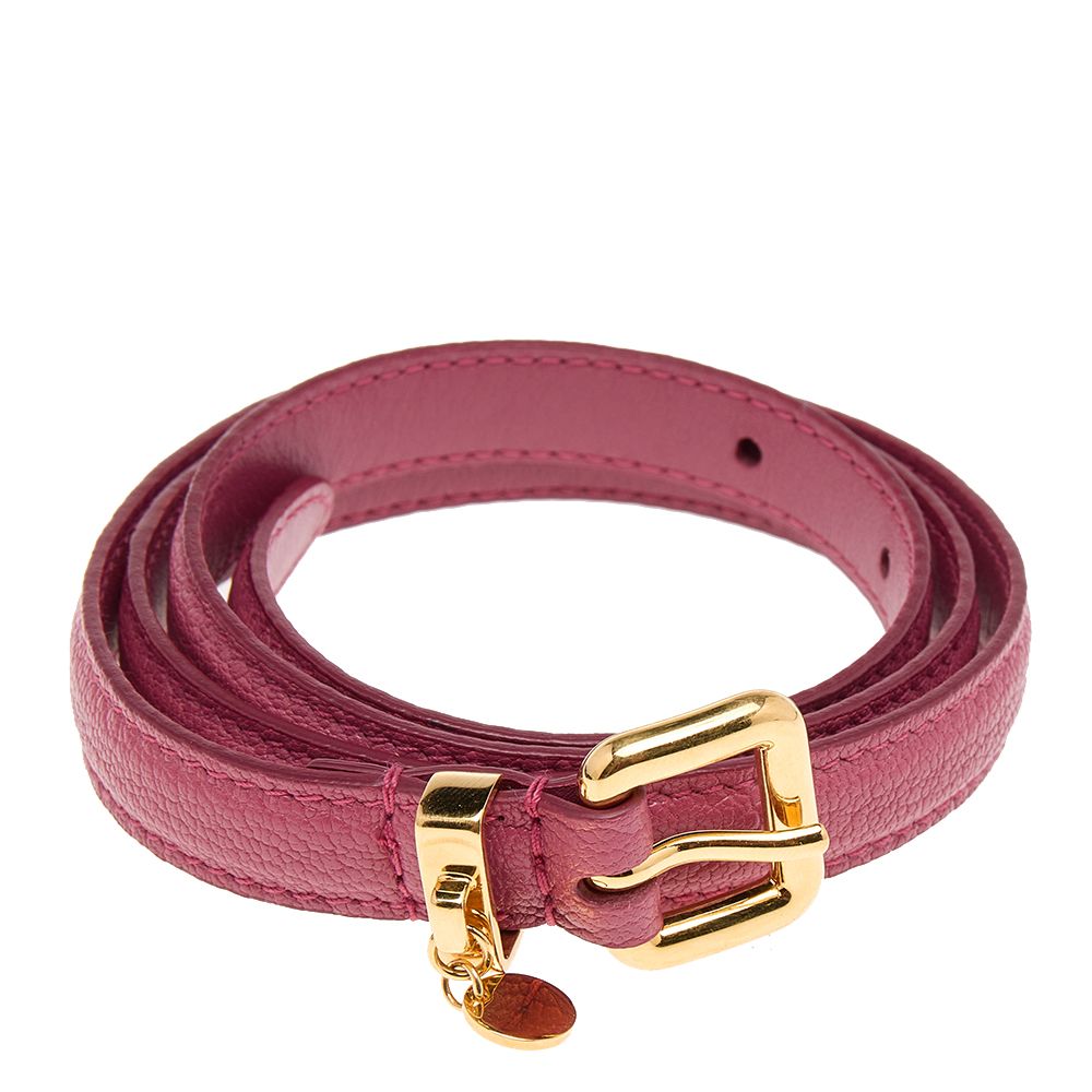 

Miu Miu Pink Leather Waist Belt