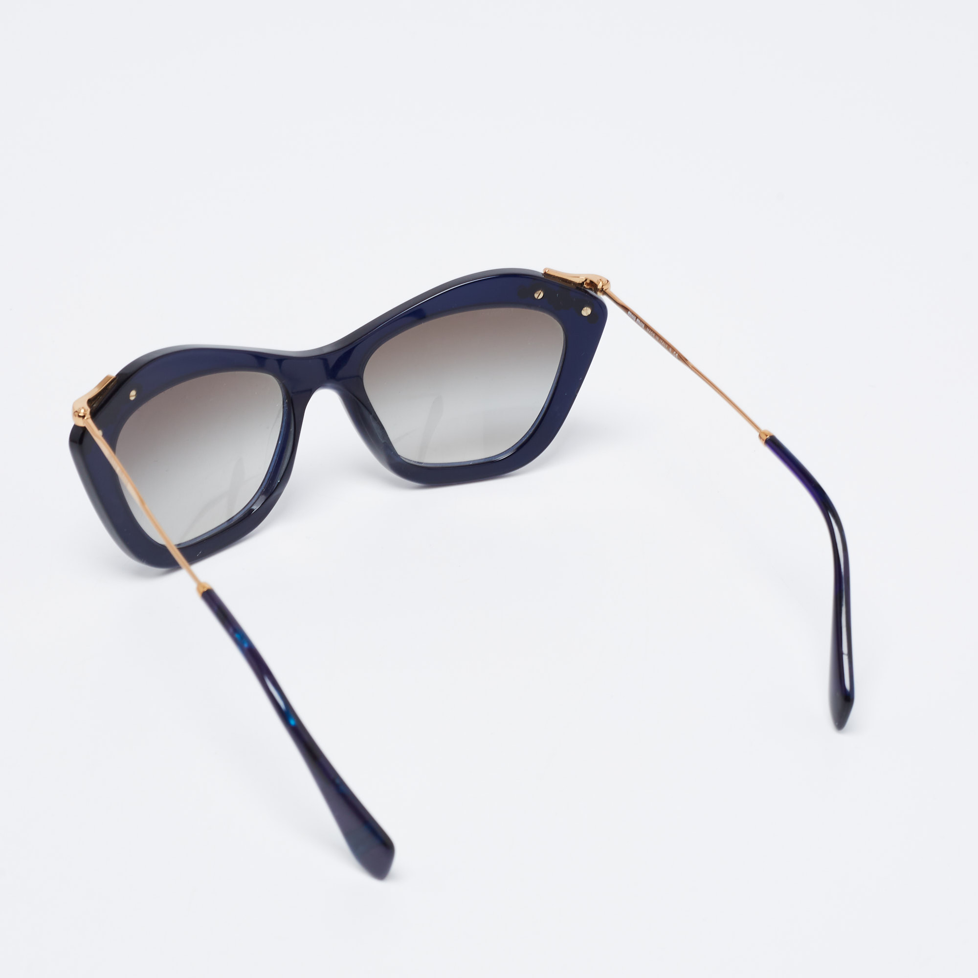 

Miu Miu Dark Blue/Black Gradient SMU 03P Crystal Embellished Cat Eye Sunglasses