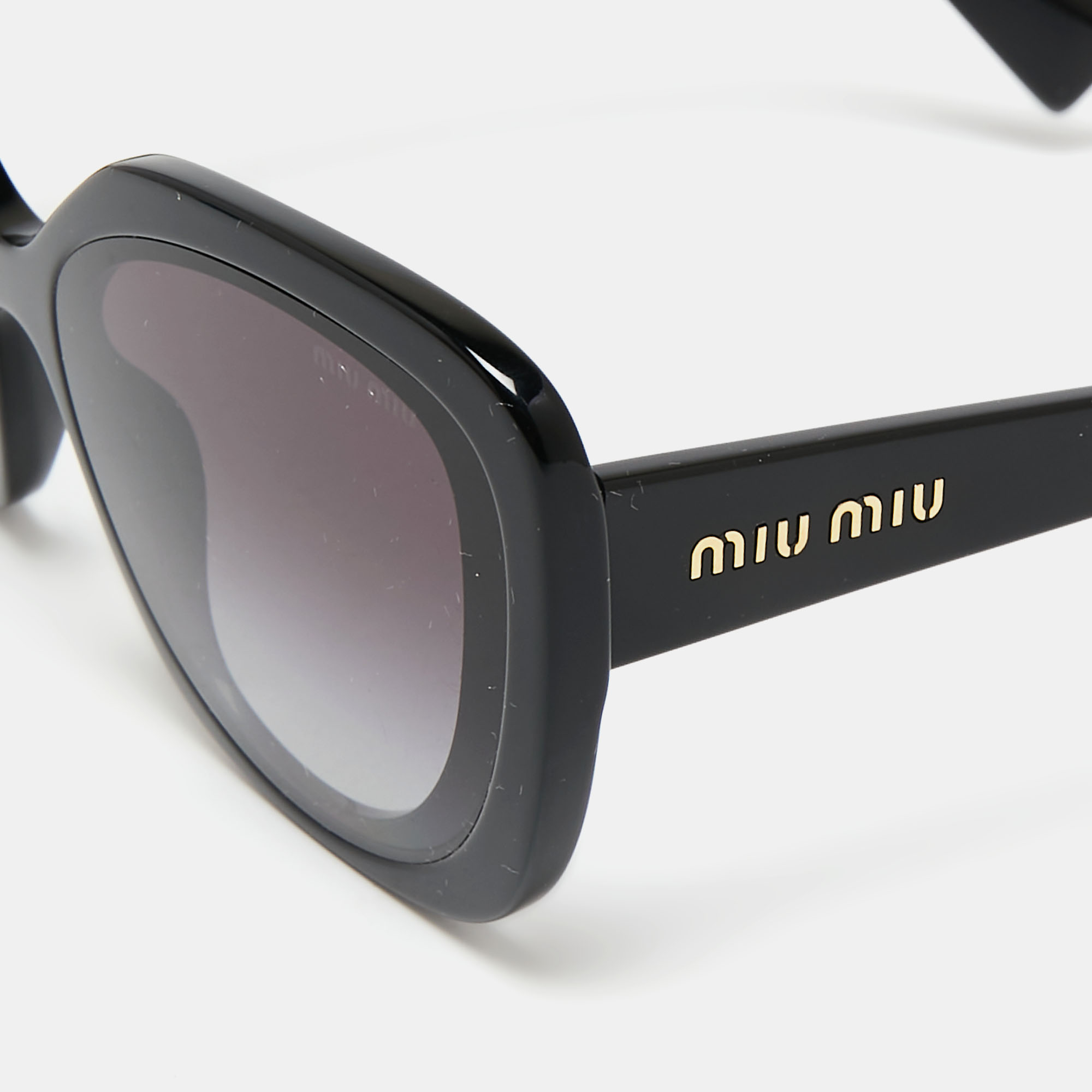 

Miu Miu Black / Purple Gradient SMU 06X Oversized Cat Eye Sunglasses