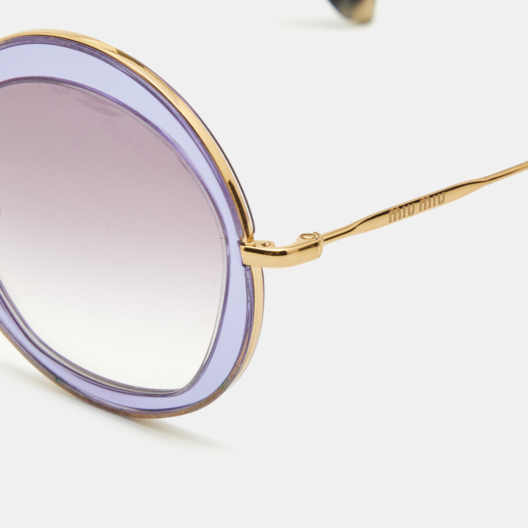 

Miu Miu Purple Gradient Round Sunglasses