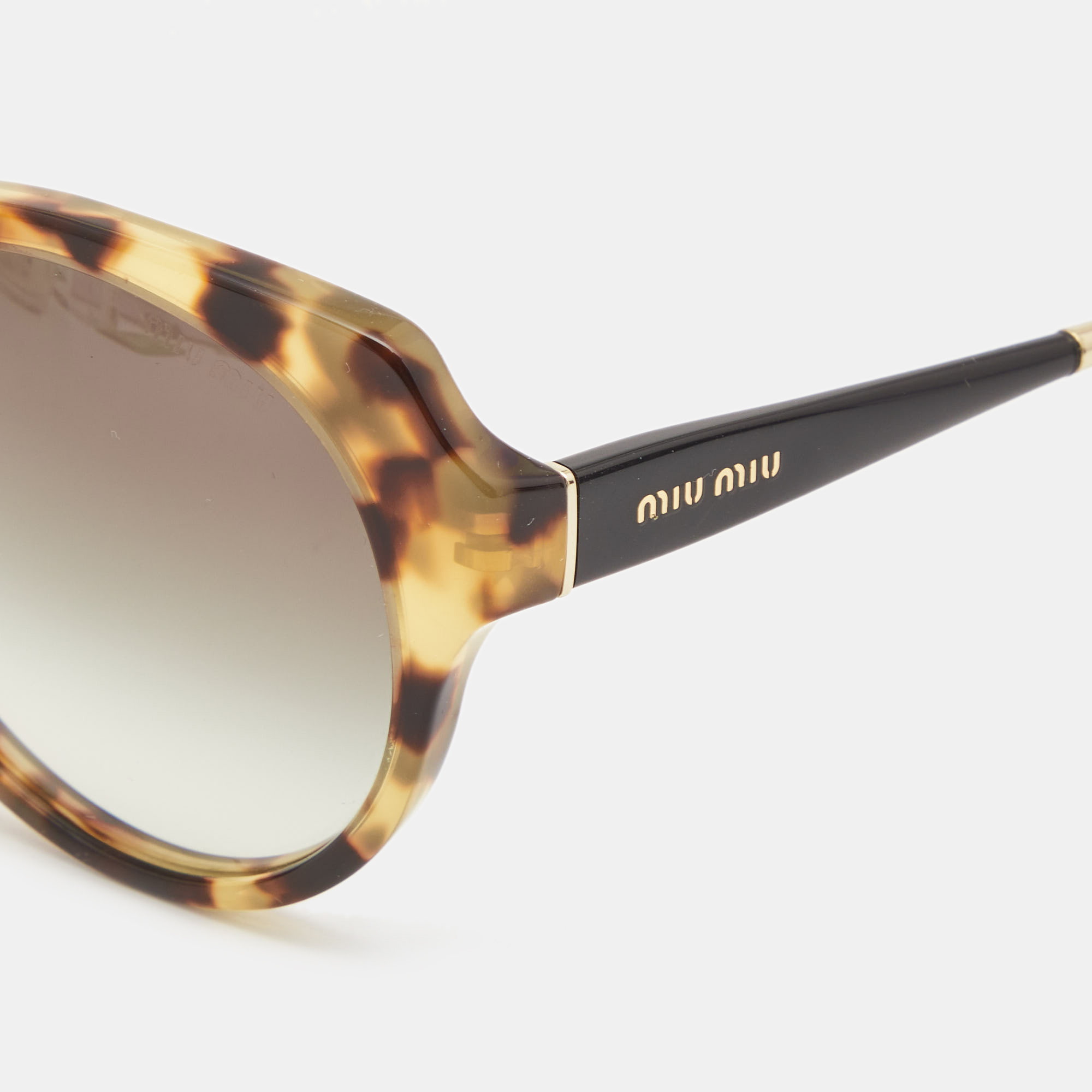 

Miu Miu Brown Tortoise Gradient Sunglasses